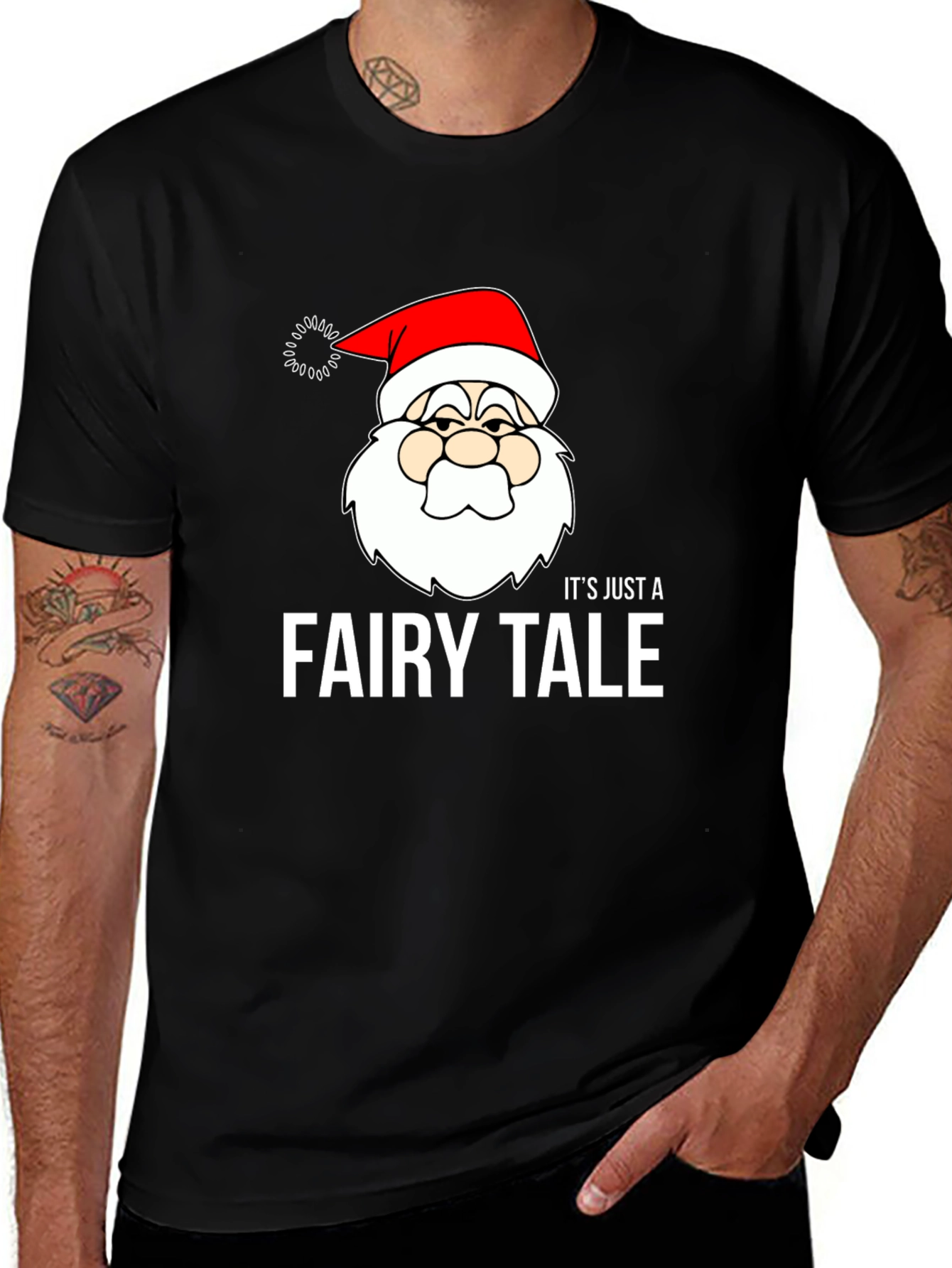 Its Just a Fairy Tale Santa Claus Graphic T-Shirt