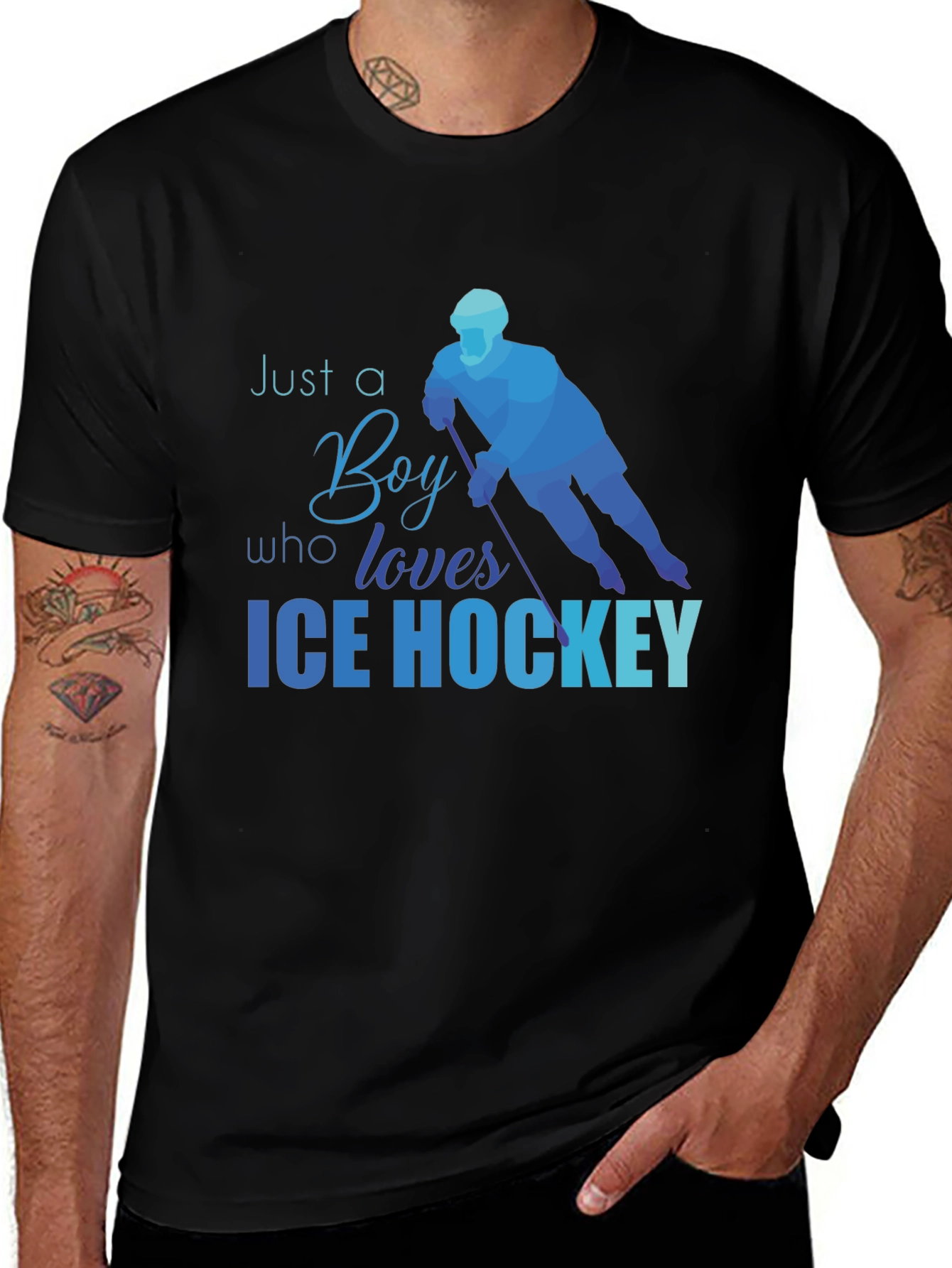 Just A Boy Who Loves Ice Hockey T-Shirt