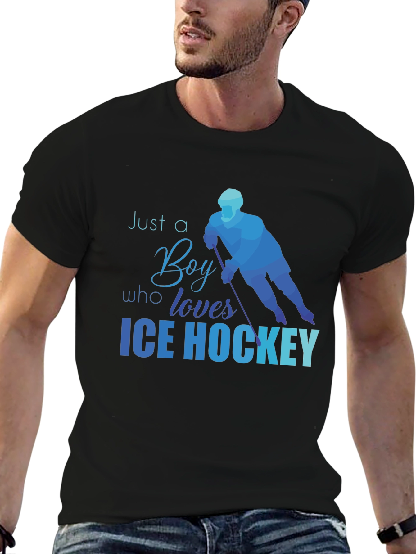 Just A Boy Who Loves Ice Hockey T-Shirt