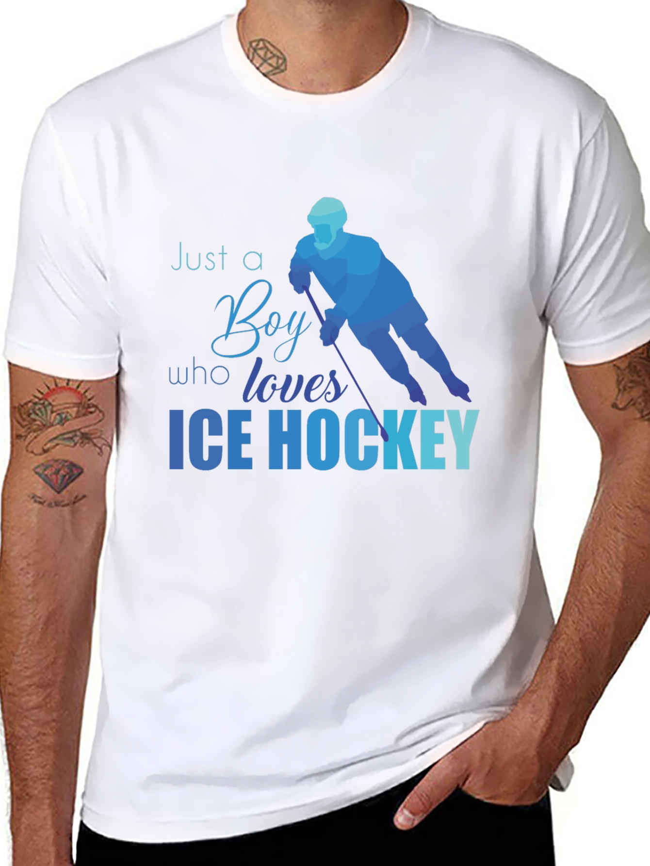 Just A Boy Who Loves Ice Hockey T-Shirt