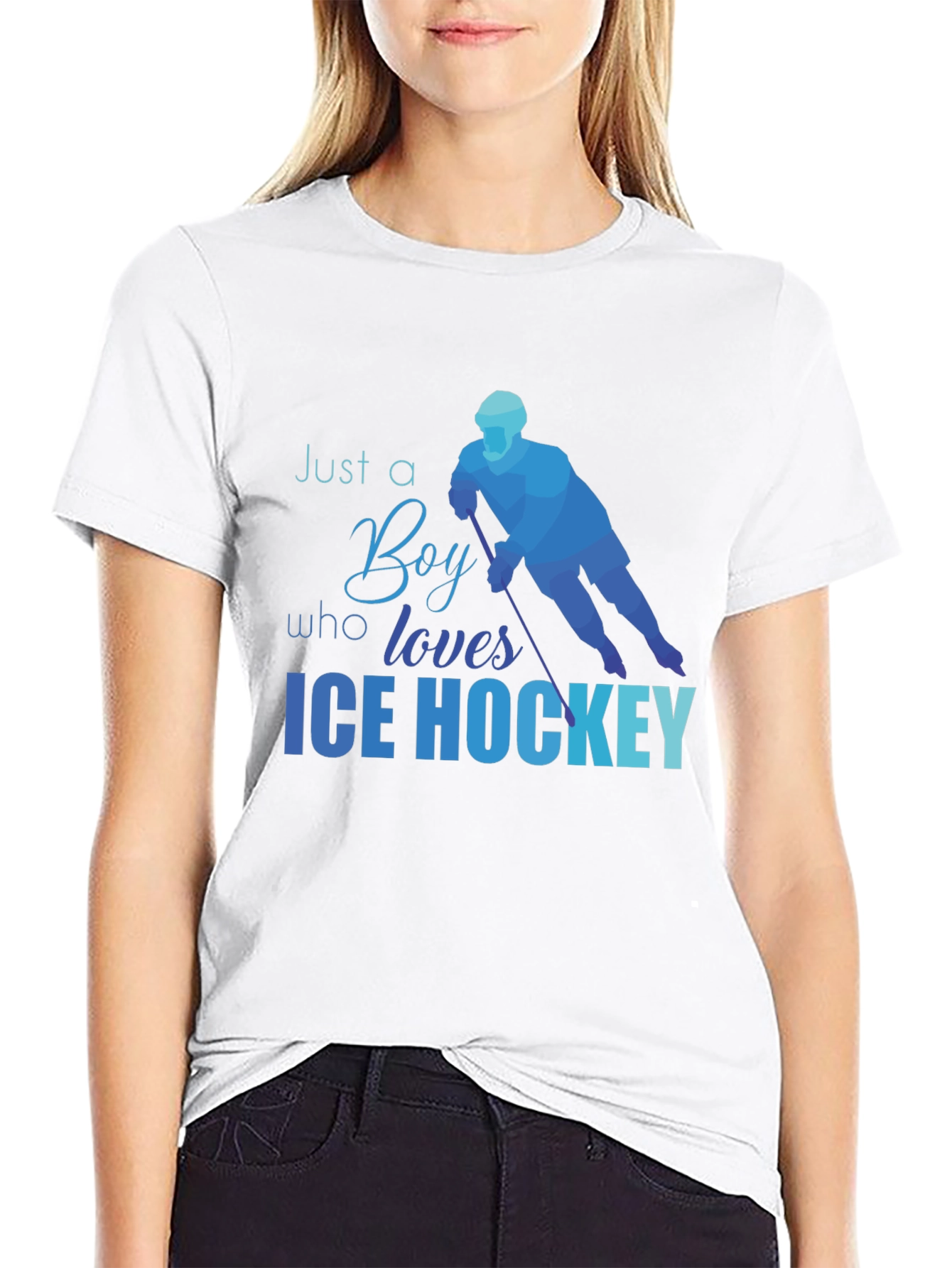 Just A Boy Who Loves Ice Hockey T-Shirt