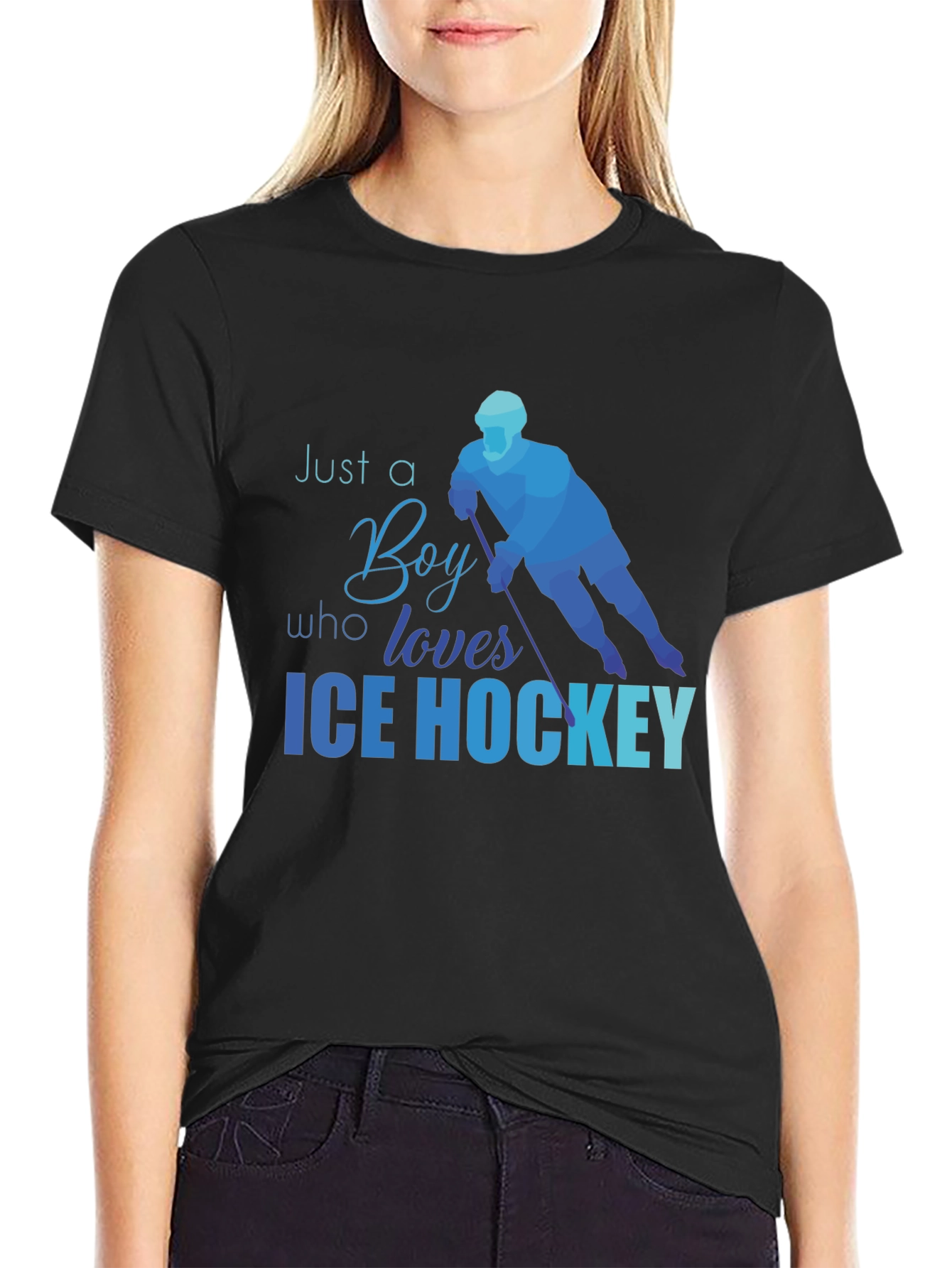 Just A Boy Who Loves Ice Hockey T-Shirt