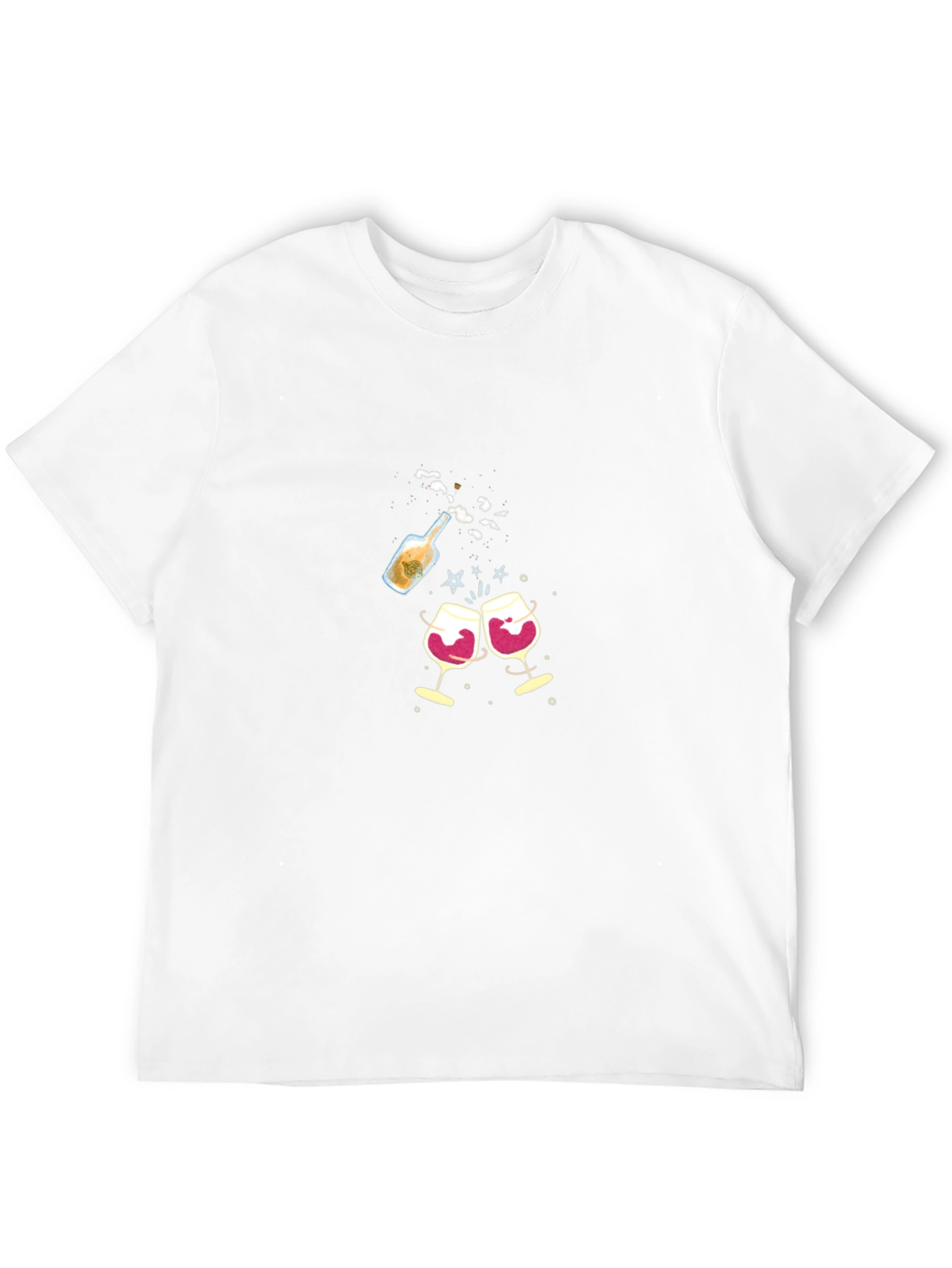 Celebration T-Shirt: Wine Cheers Design