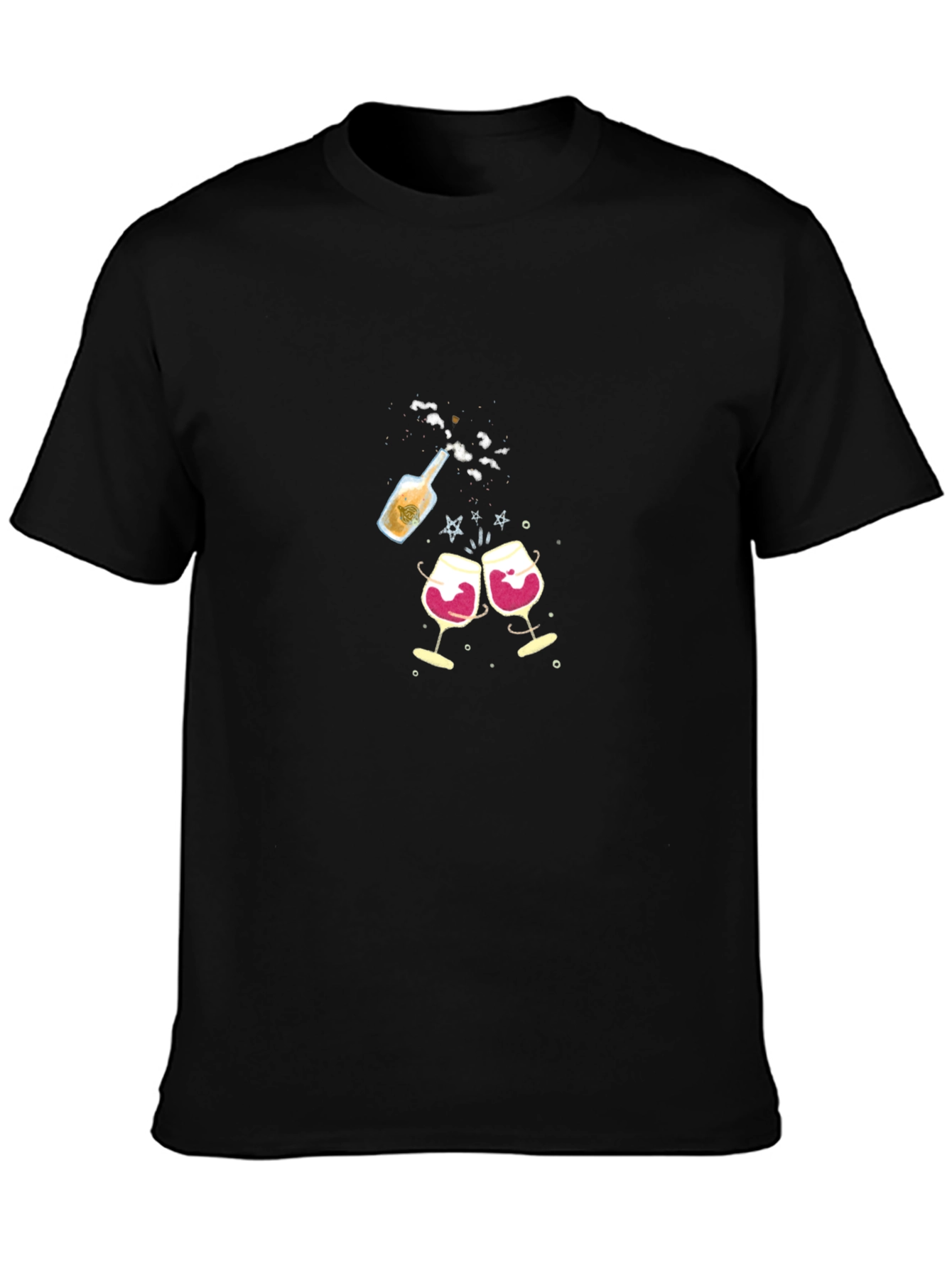 Celebration T-Shirt: Wine Cheers Design