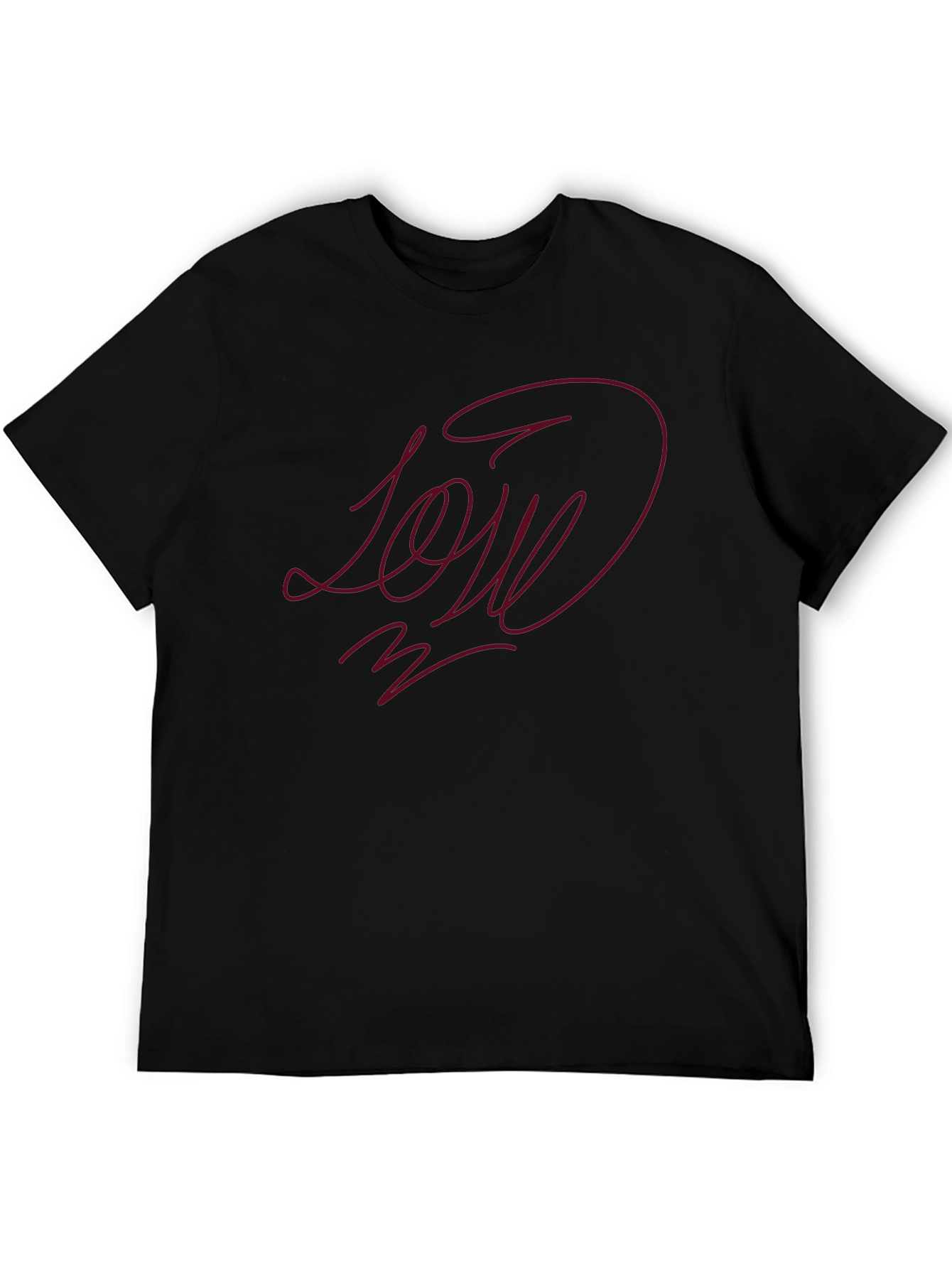 Stylish Black Tee with LOVE Design
