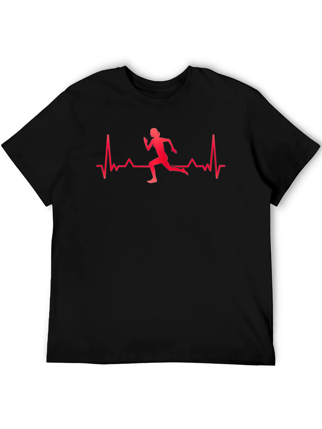 Runner Heartbeat Graphic Tee - Black
