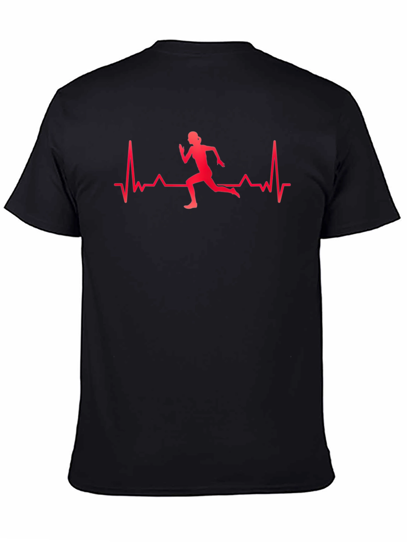 Runner Heartbeat Graphic Tee - Black