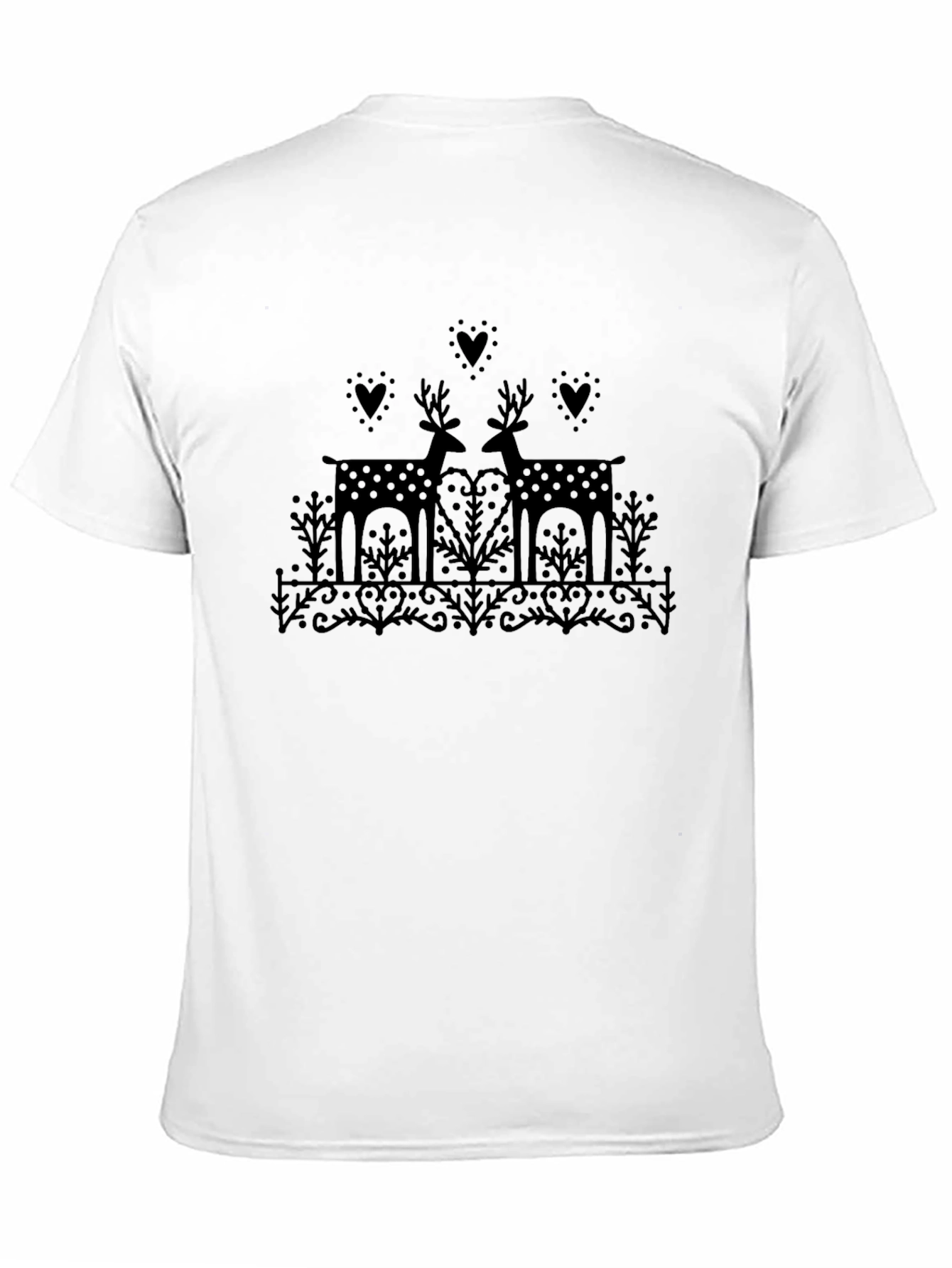 Black Deer Silhouette Graphic Tee