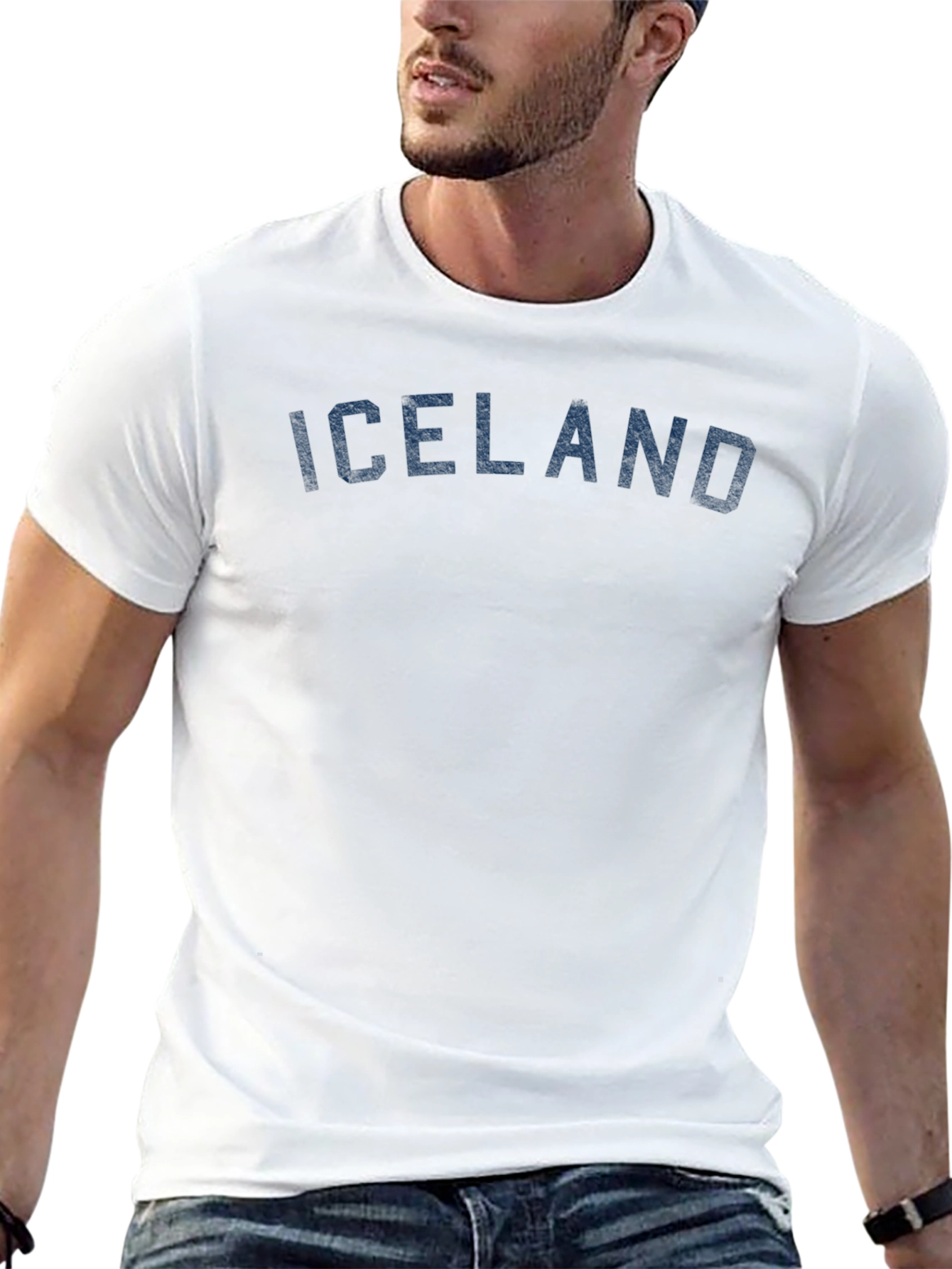 Mens Iceland Graphic Tee - Black