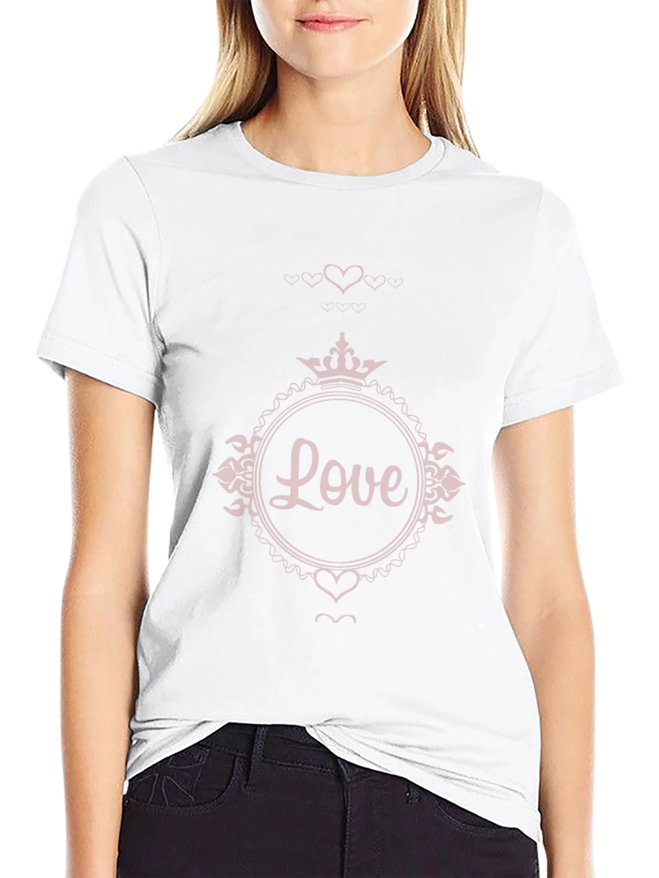 Love Crown Graphic Black Tee