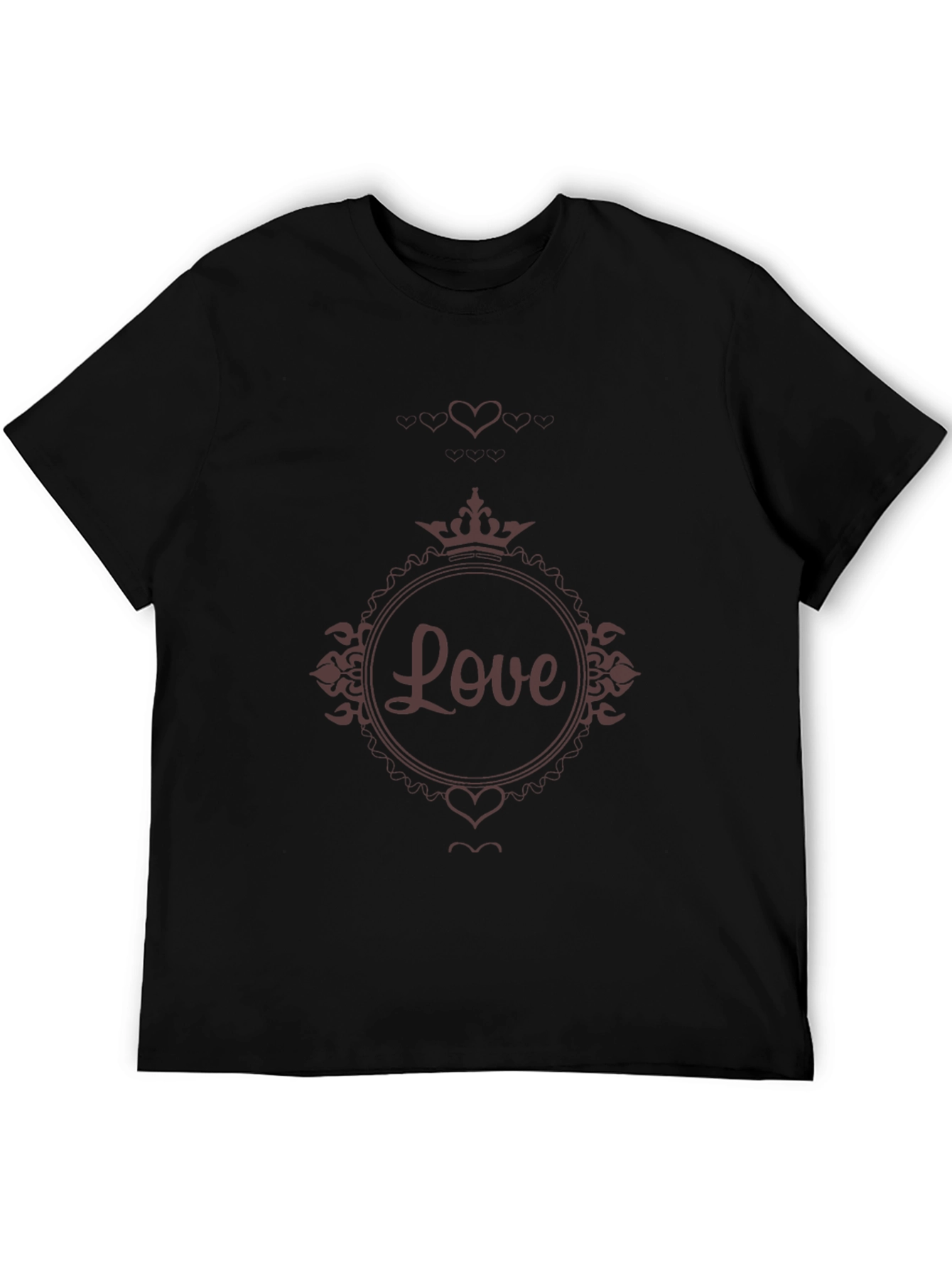 Love Crown Graphic Black Tee
