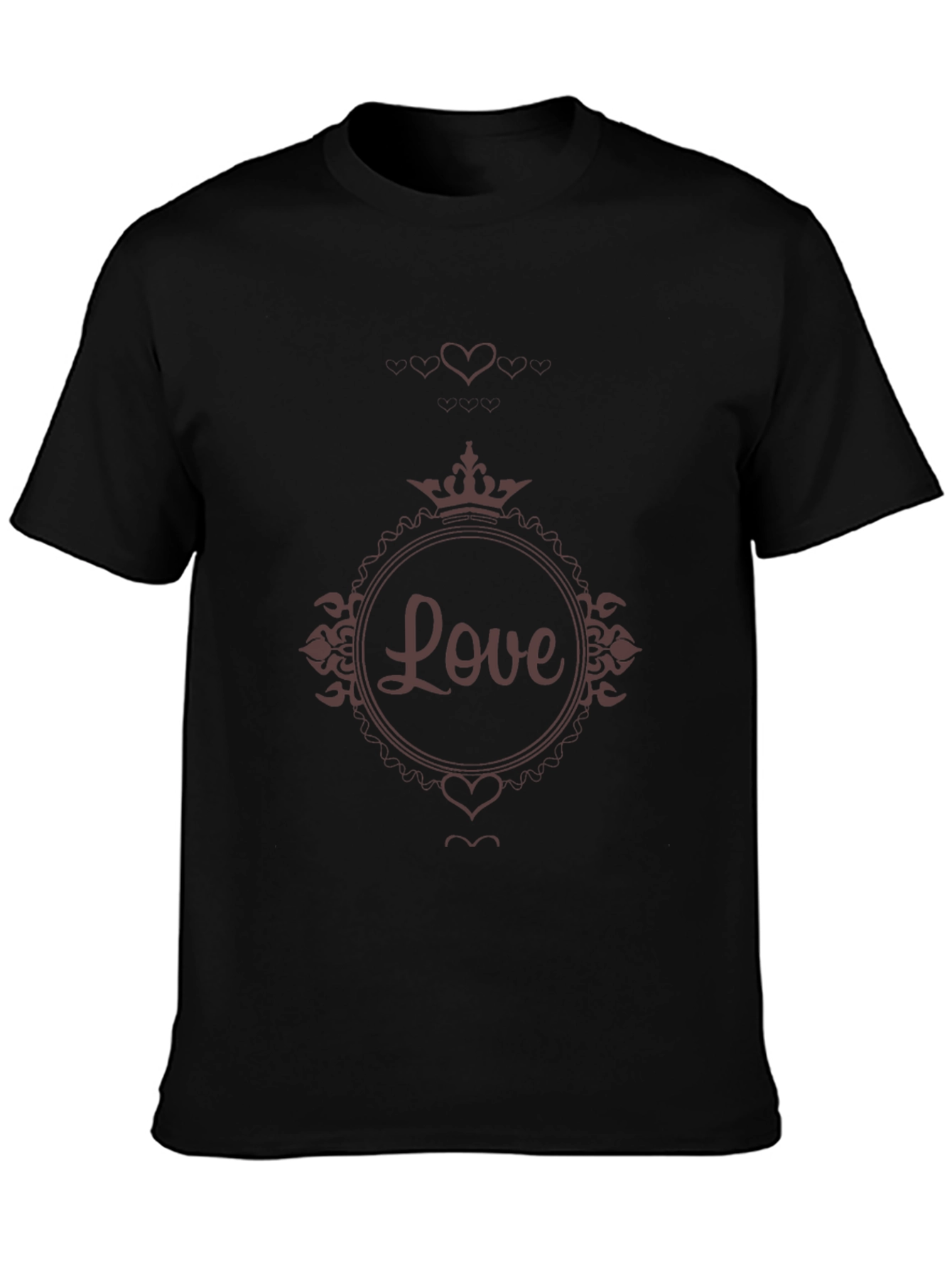 Love Crown Graphic Black Tee