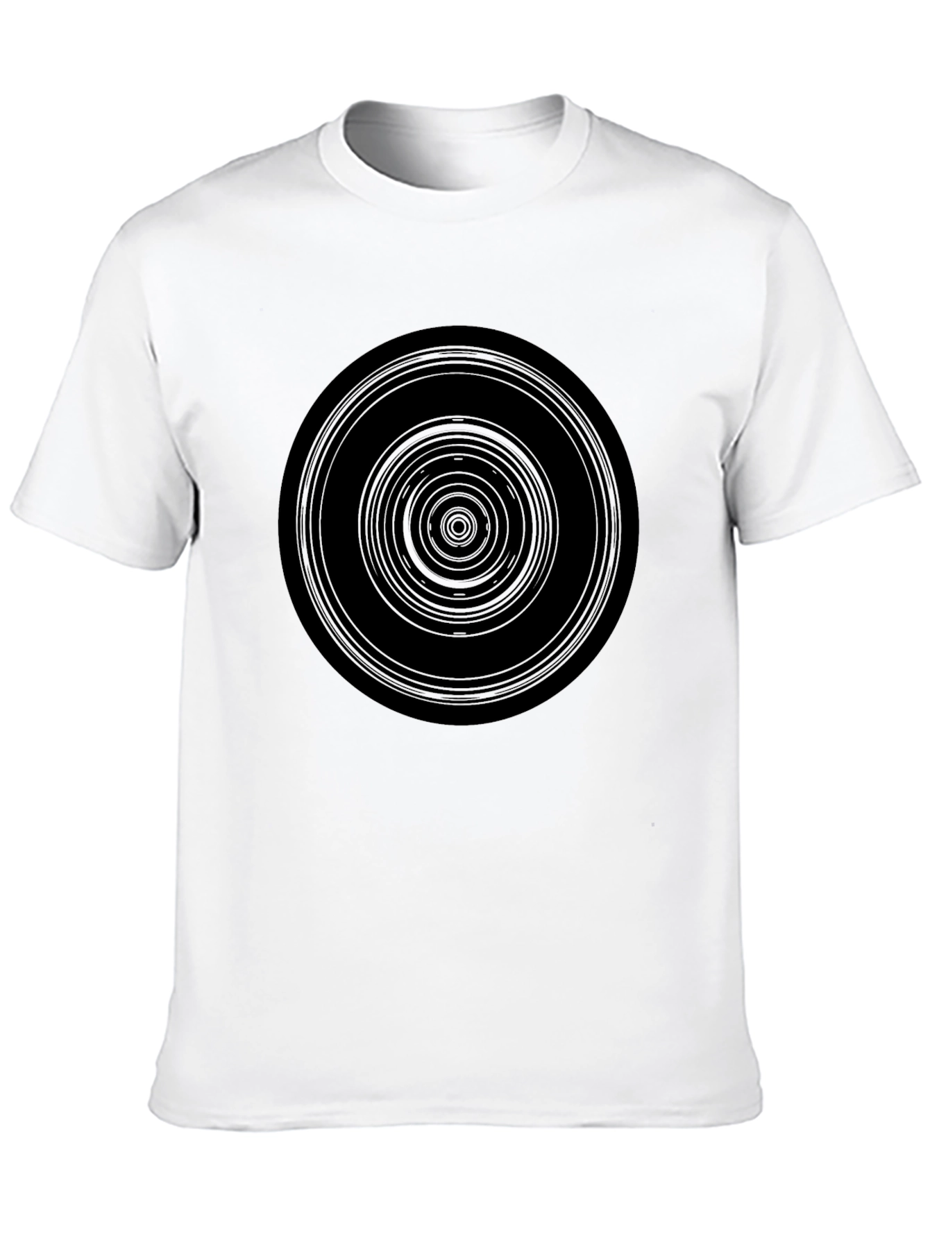 Hypnotic Circle Graphic Black T-Shirt