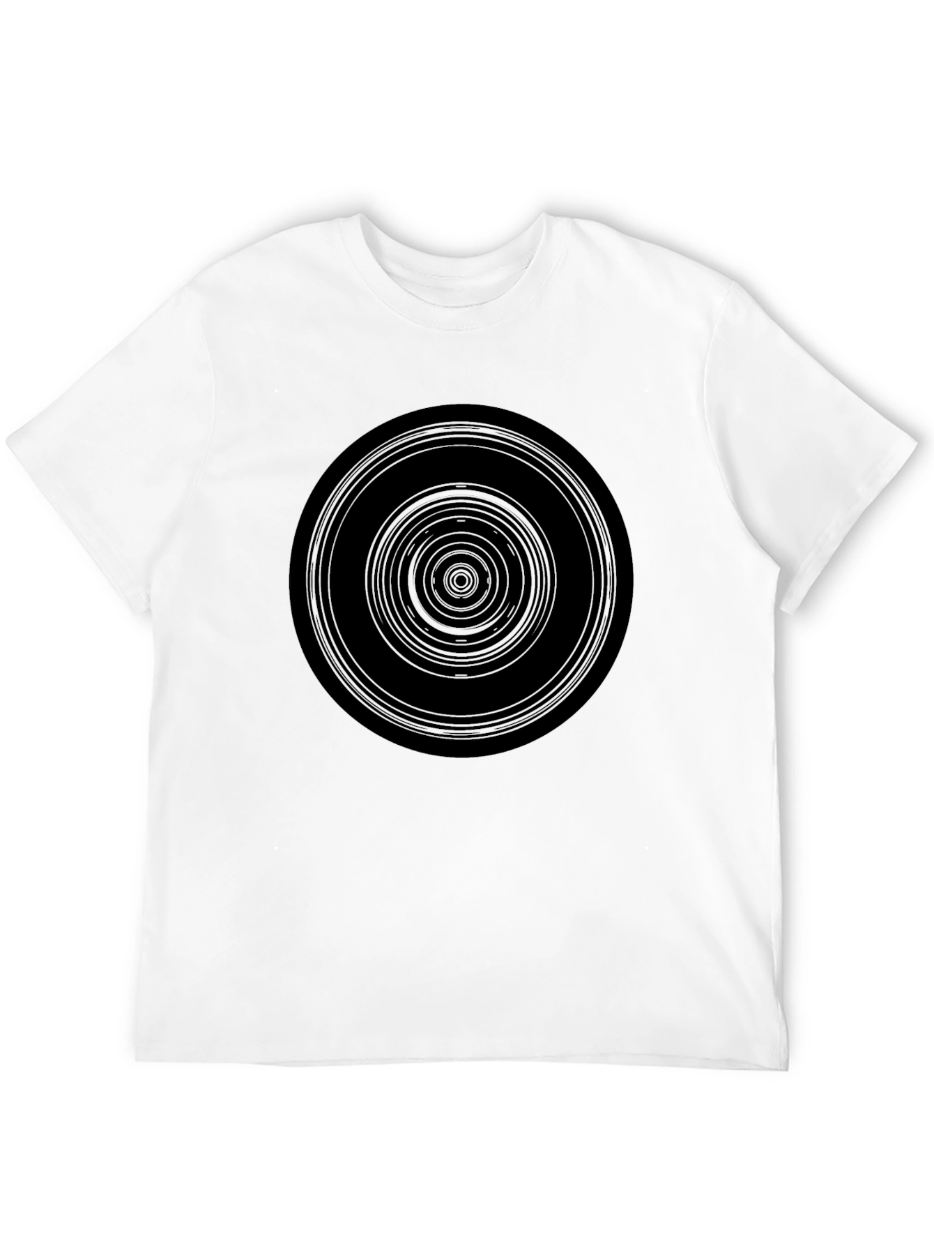 Hypnotic Circle Graphic Black T-Shirt