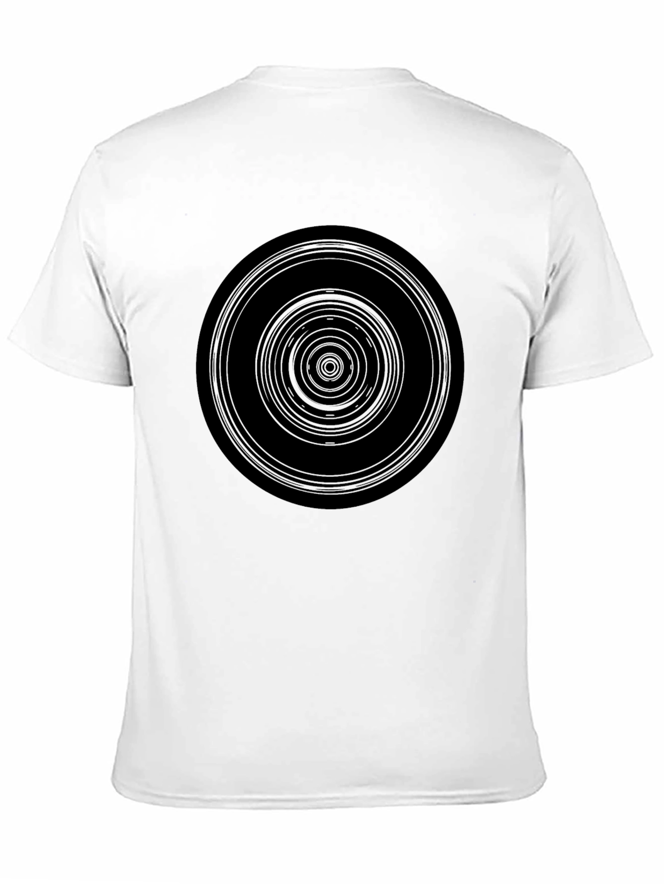 Hypnotic Circle Graphic Black T-Shirt