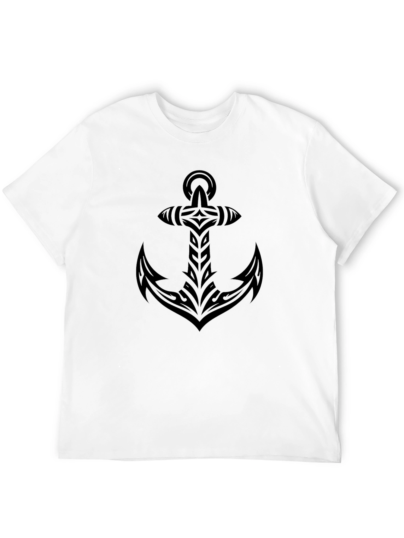 Tribal Anchor Graphic Black T-Shirt