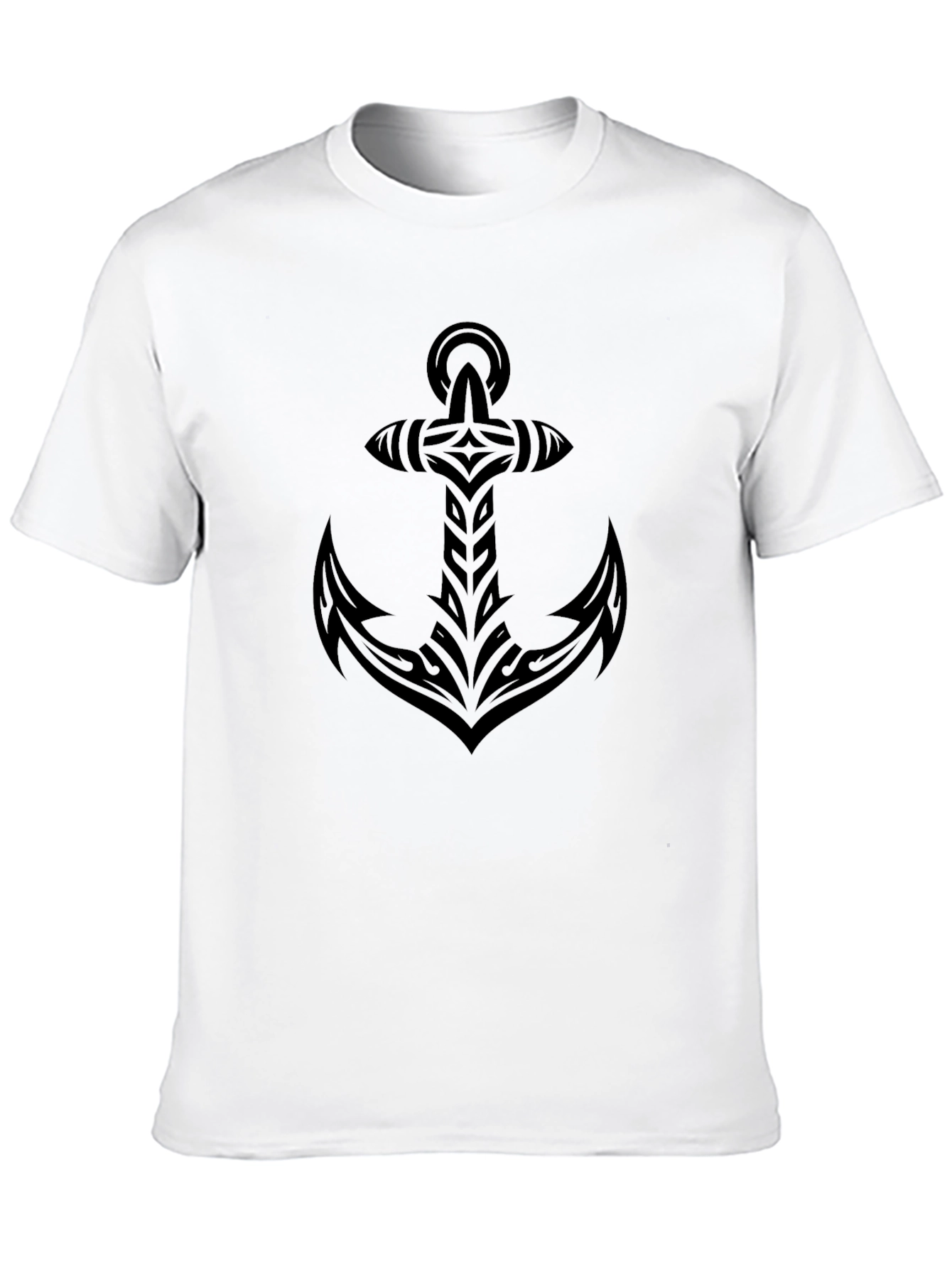 Tribal Anchor Graphic Black T-Shirt