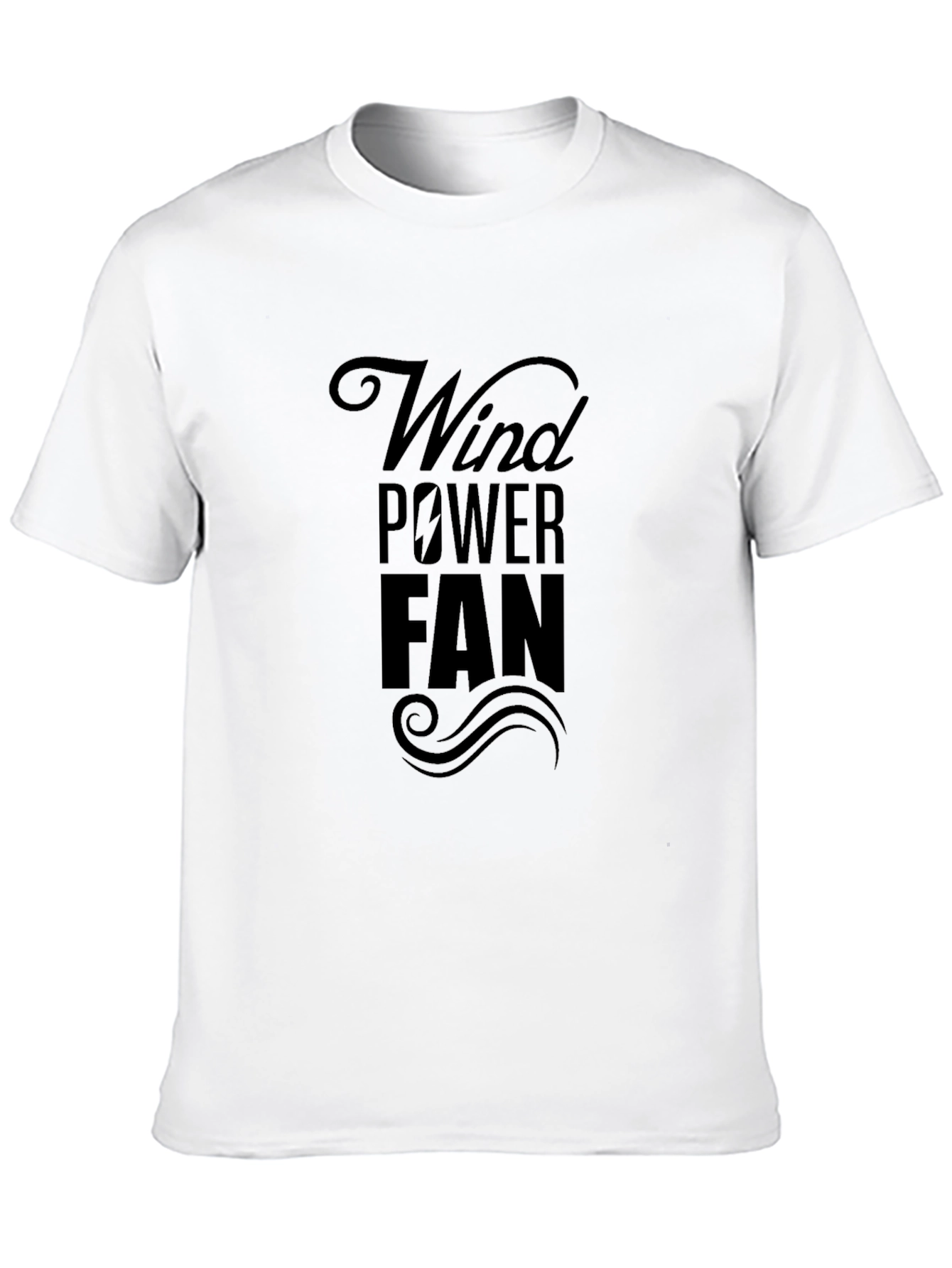Wind Power Fan Black Cotton Tee