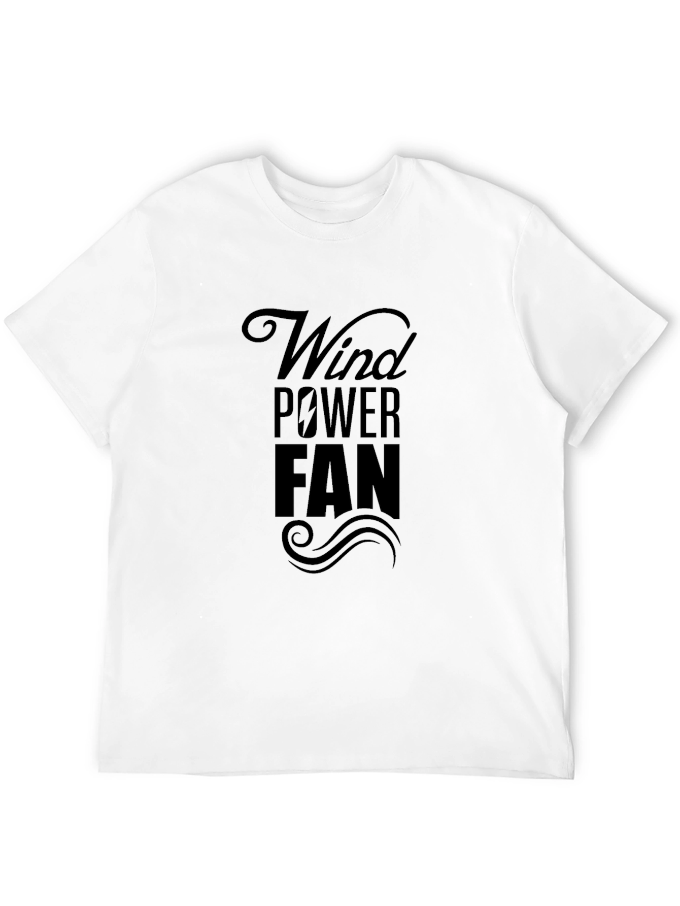 Wind Power Fan Black Cotton Tee