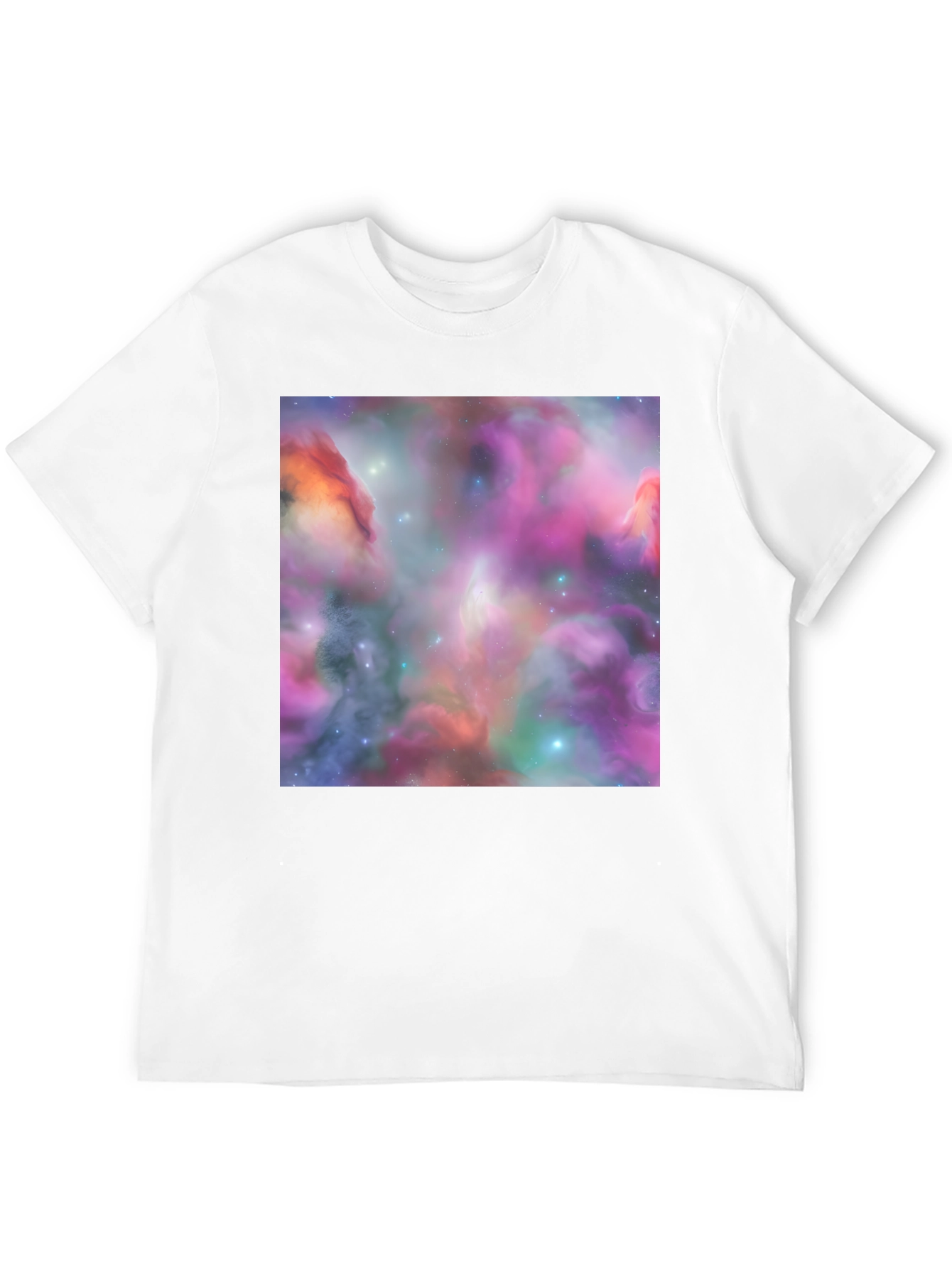 Nebula Galaxy Graphic Print Black T-Shirt