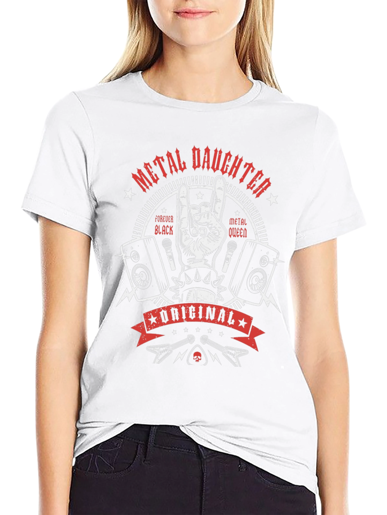 Metal Daughter Graphic T-Shirt - Rock Concert Apparel