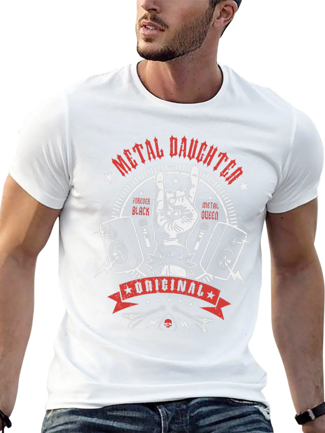 Metal Daughter Graphic T-Shirt - Rock Concert Apparel