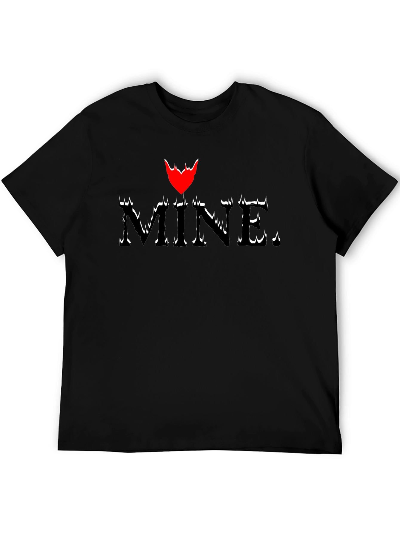 Mine. Heart Graphic Black T-Shirt