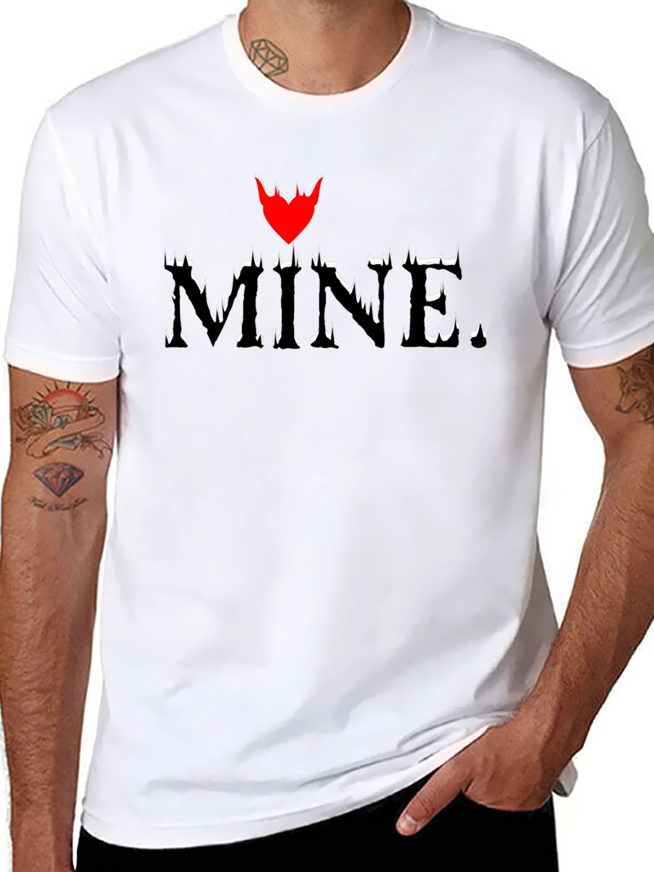 Mine. Heart Graphic Black T-Shirt
