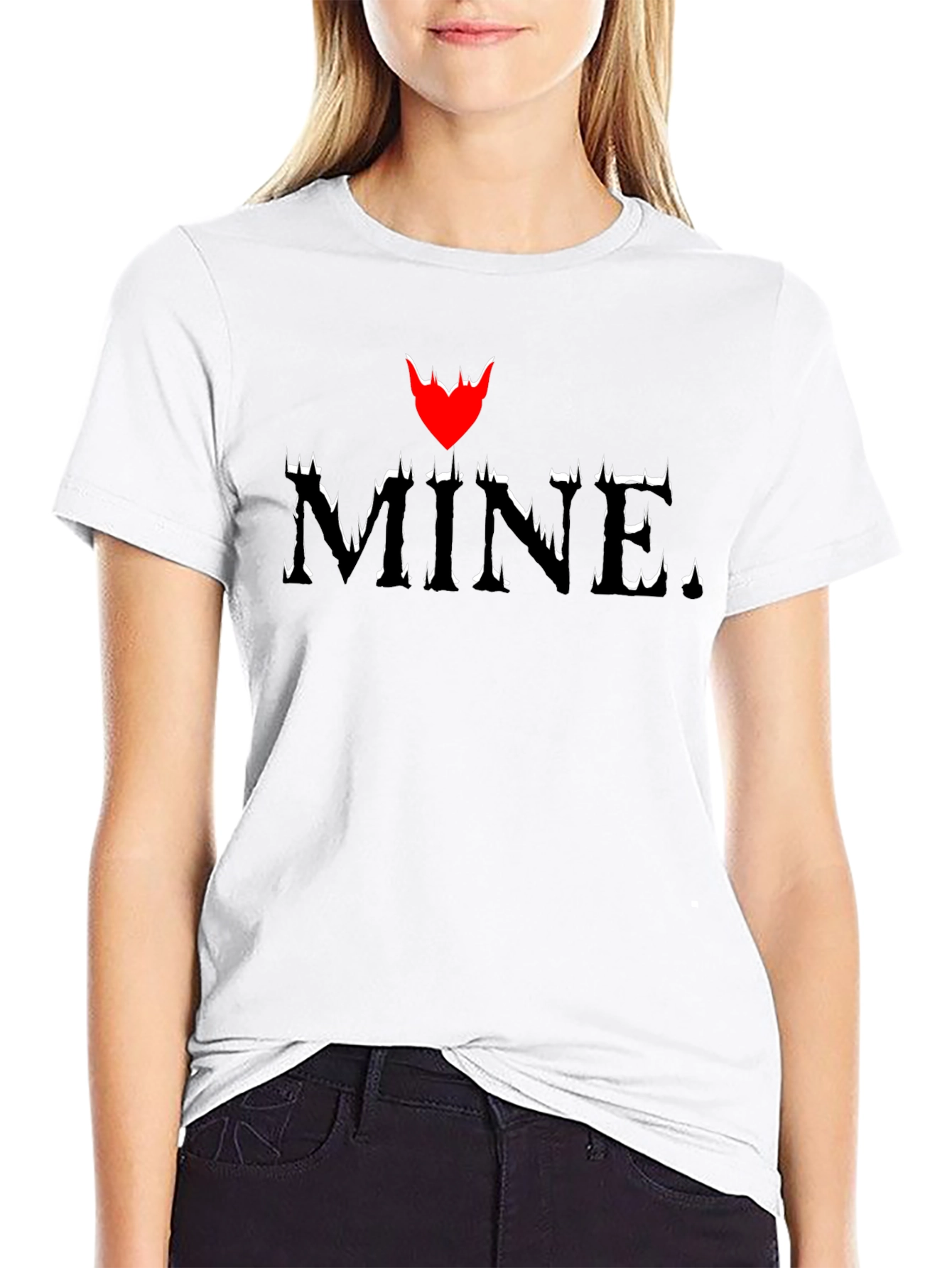 Mine. Heart Graphic Black T-Shirt