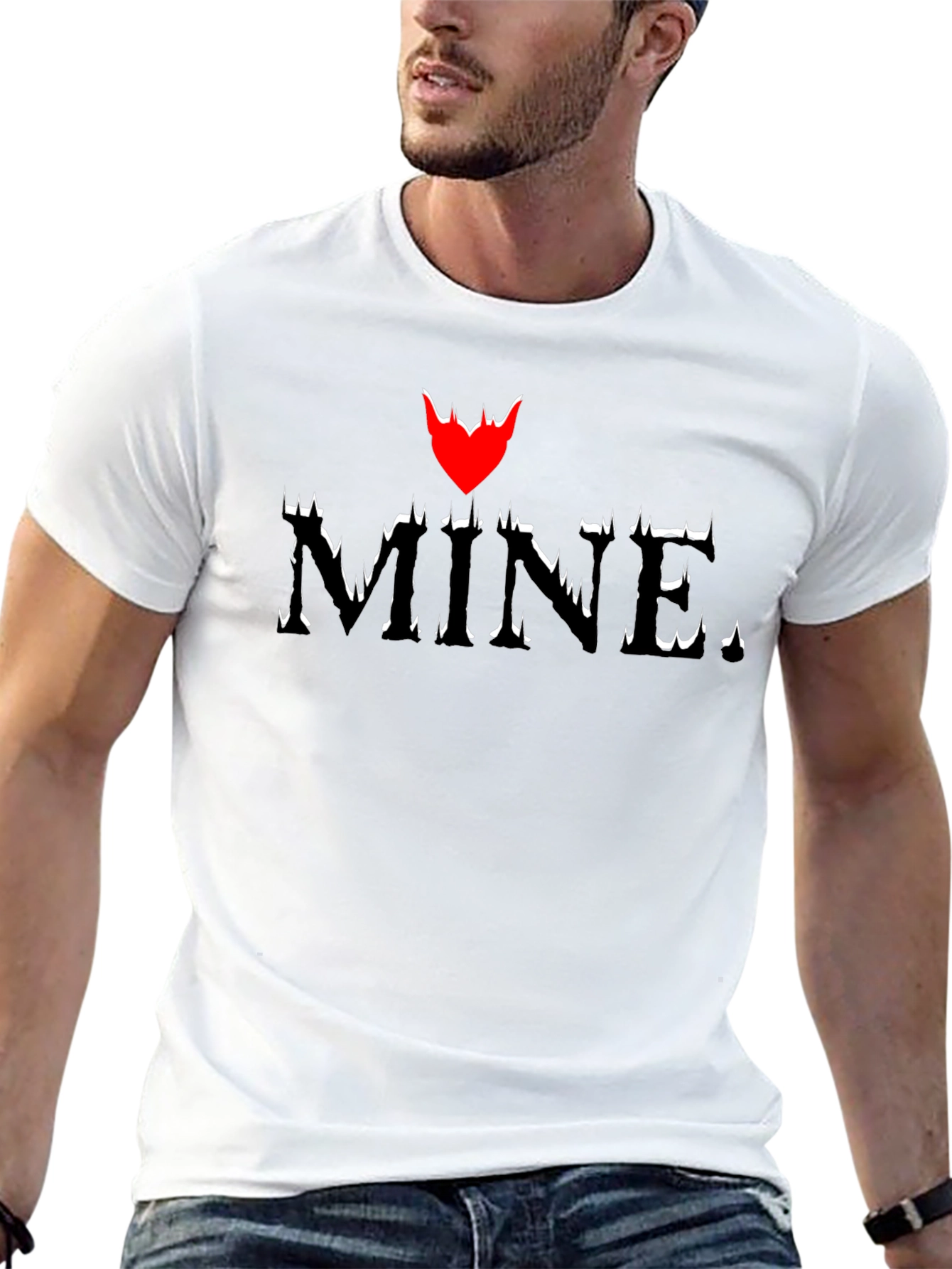 Mine. Heart Graphic Black T-Shirt