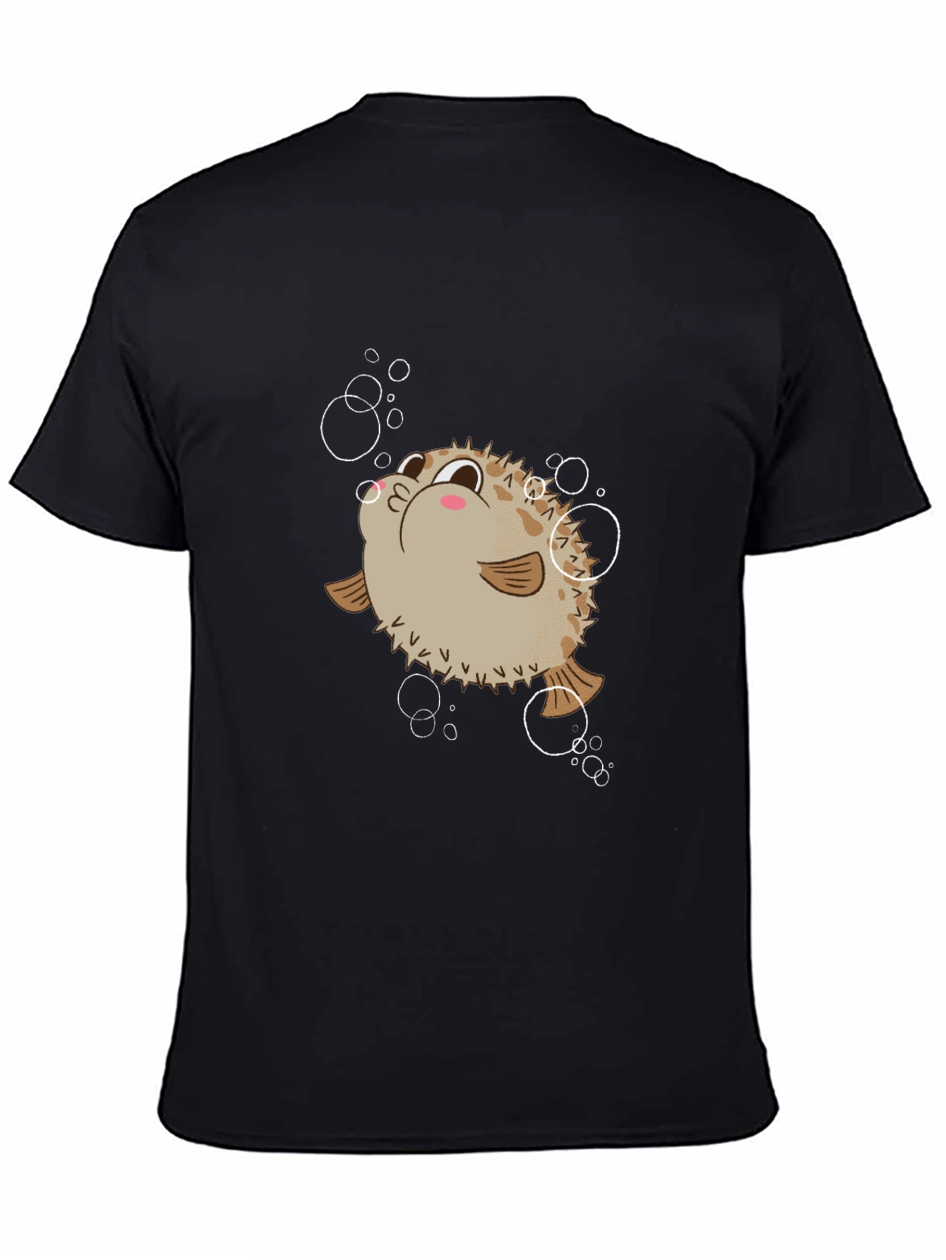 Puffer Fish Black T-Shirt