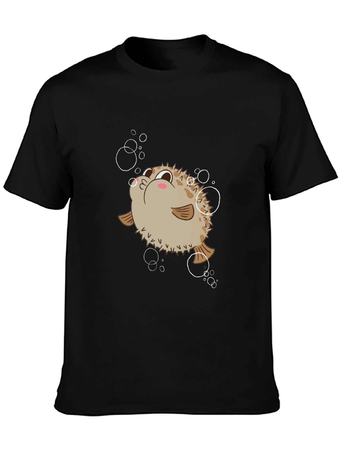 Puffer Fish Black T-Shirt