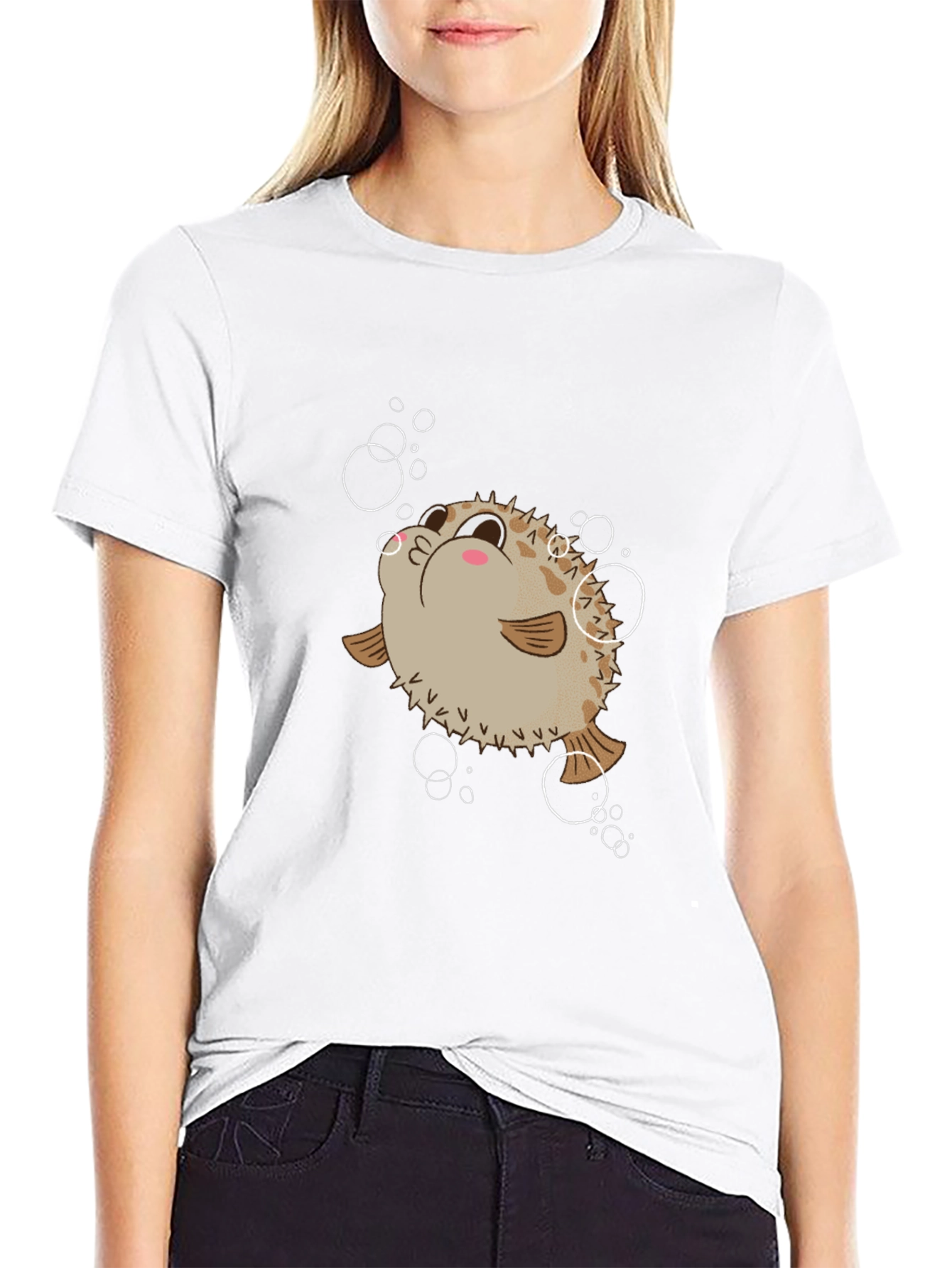 Puffer Fish Black T-Shirt