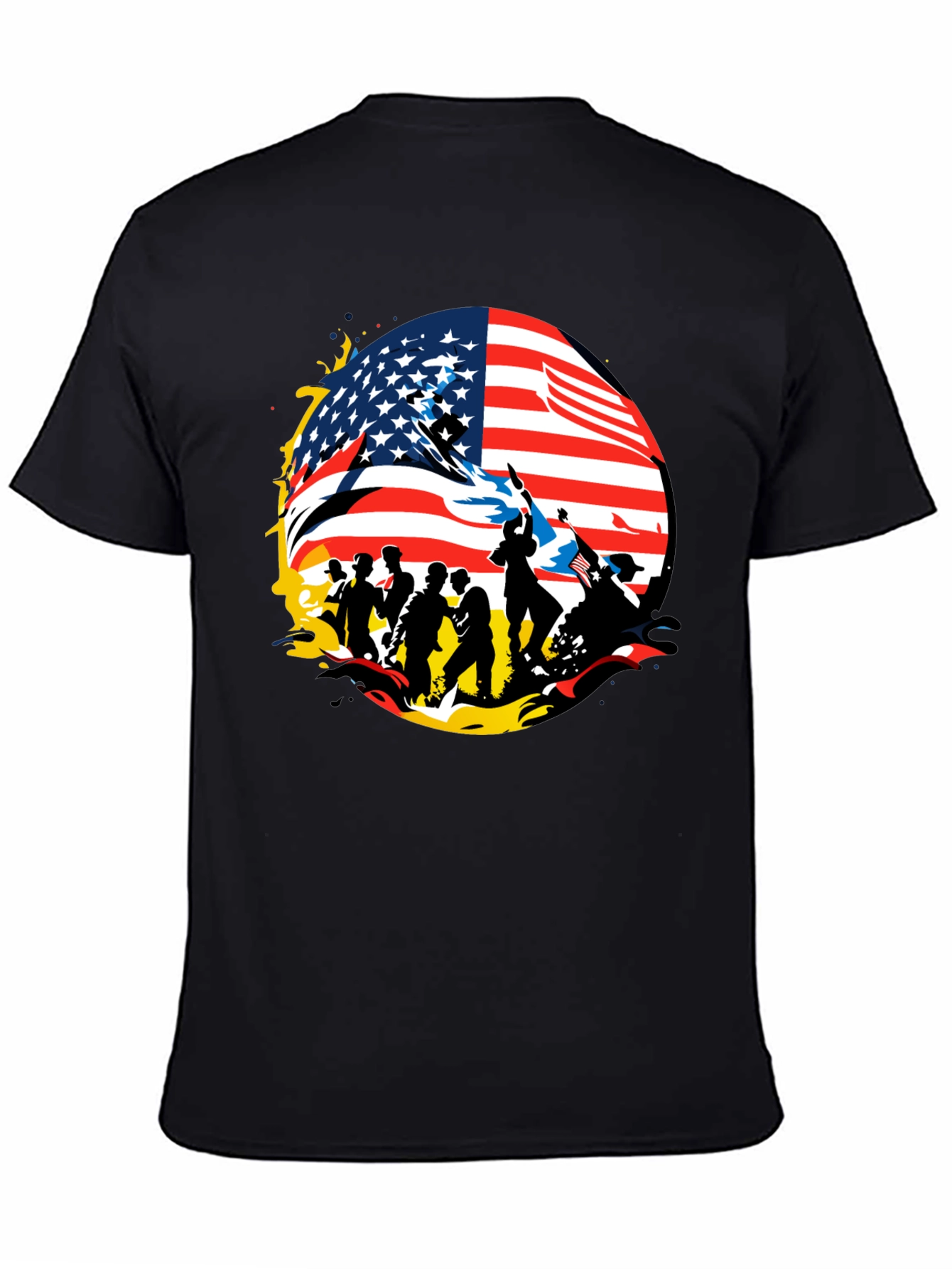 Patriotic American Flag Graphic T-Shirt