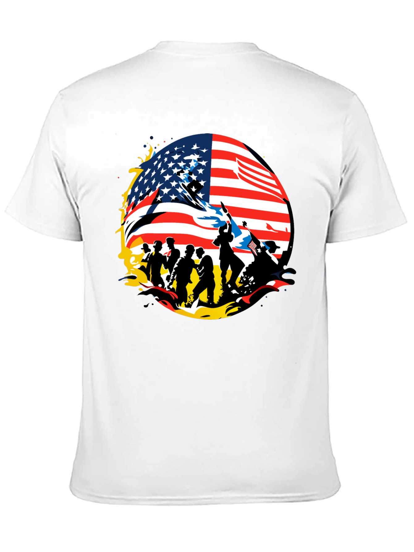 Patriotic American Flag Graphic T-Shirt