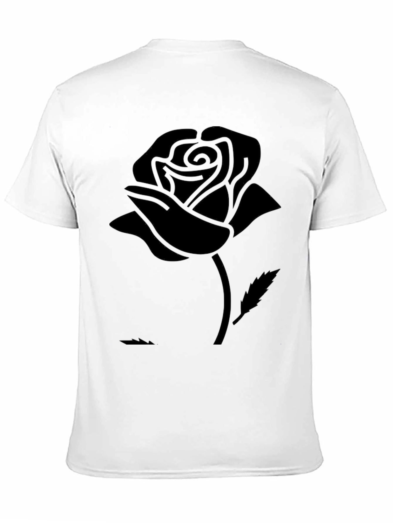 Black Rose Graphic Tee - Sleek Modern Design