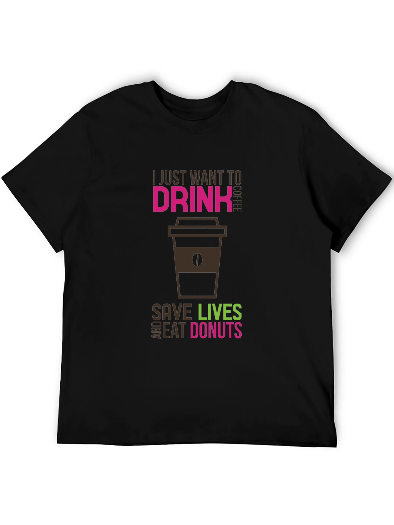 Coffee Save Lives Eat Donuts Graphic Tee