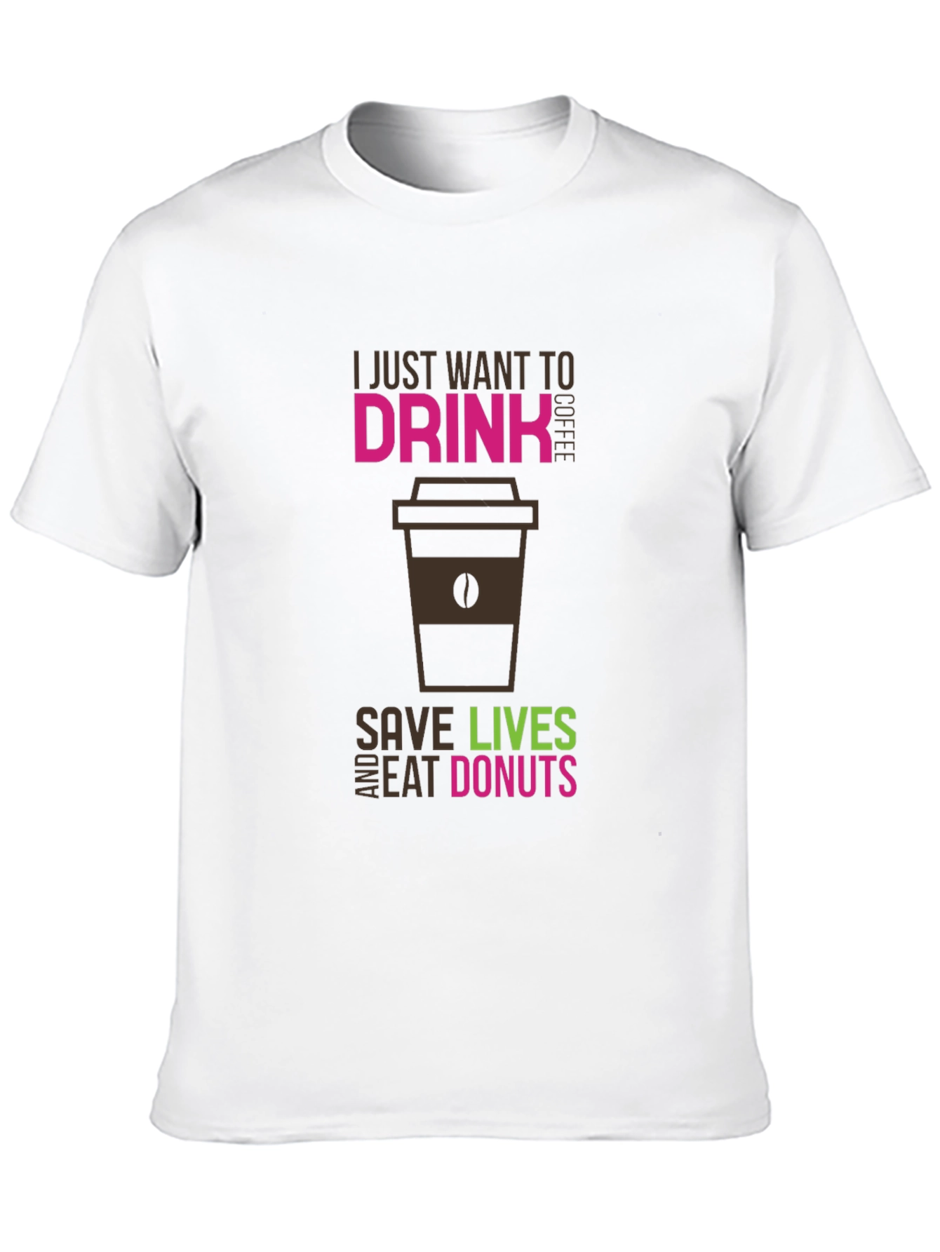 Coffee Save Lives Eat Donuts Graphic Tee
