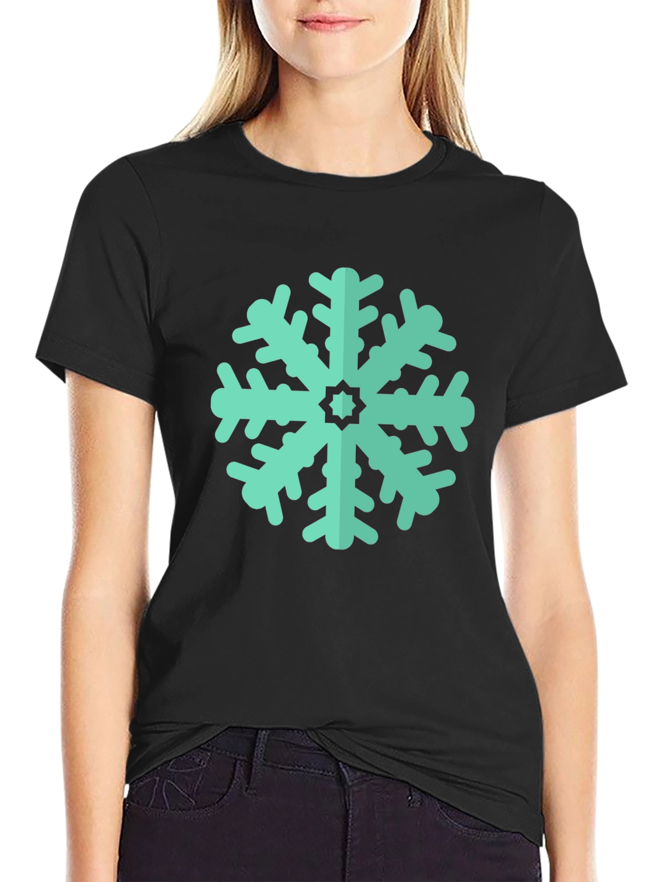 Snowflake Graphic Tee - Stylish Winter Apparel
