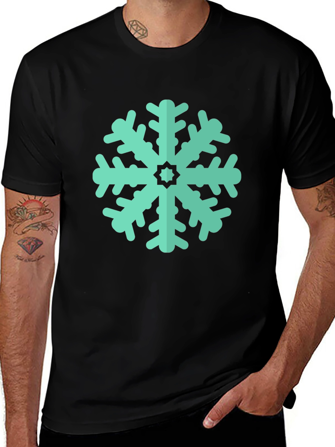 Snowflake Graphic Tee - Stylish Winter Apparel