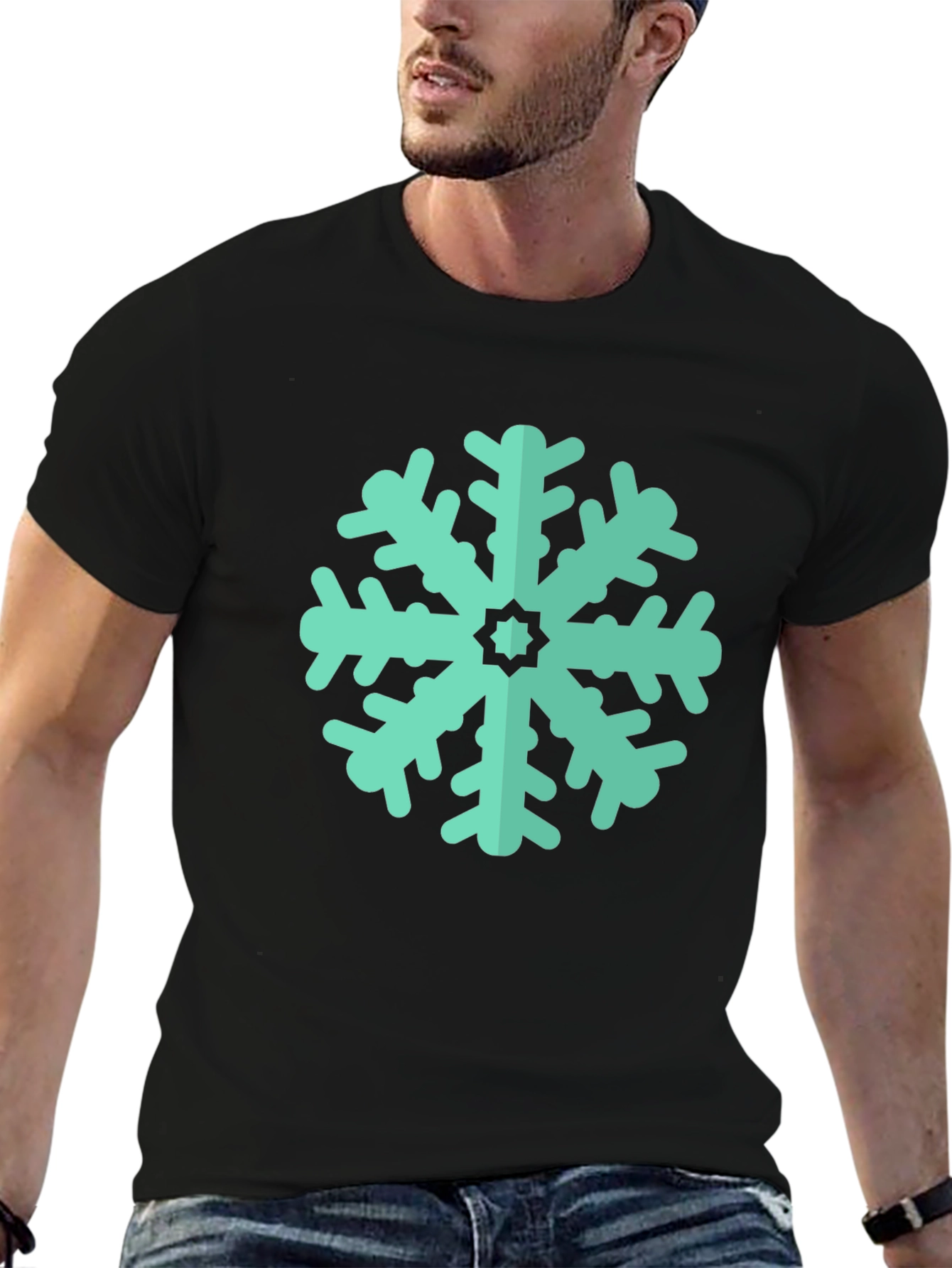 Snowflake Graphic Tee - Stylish Winter Apparel