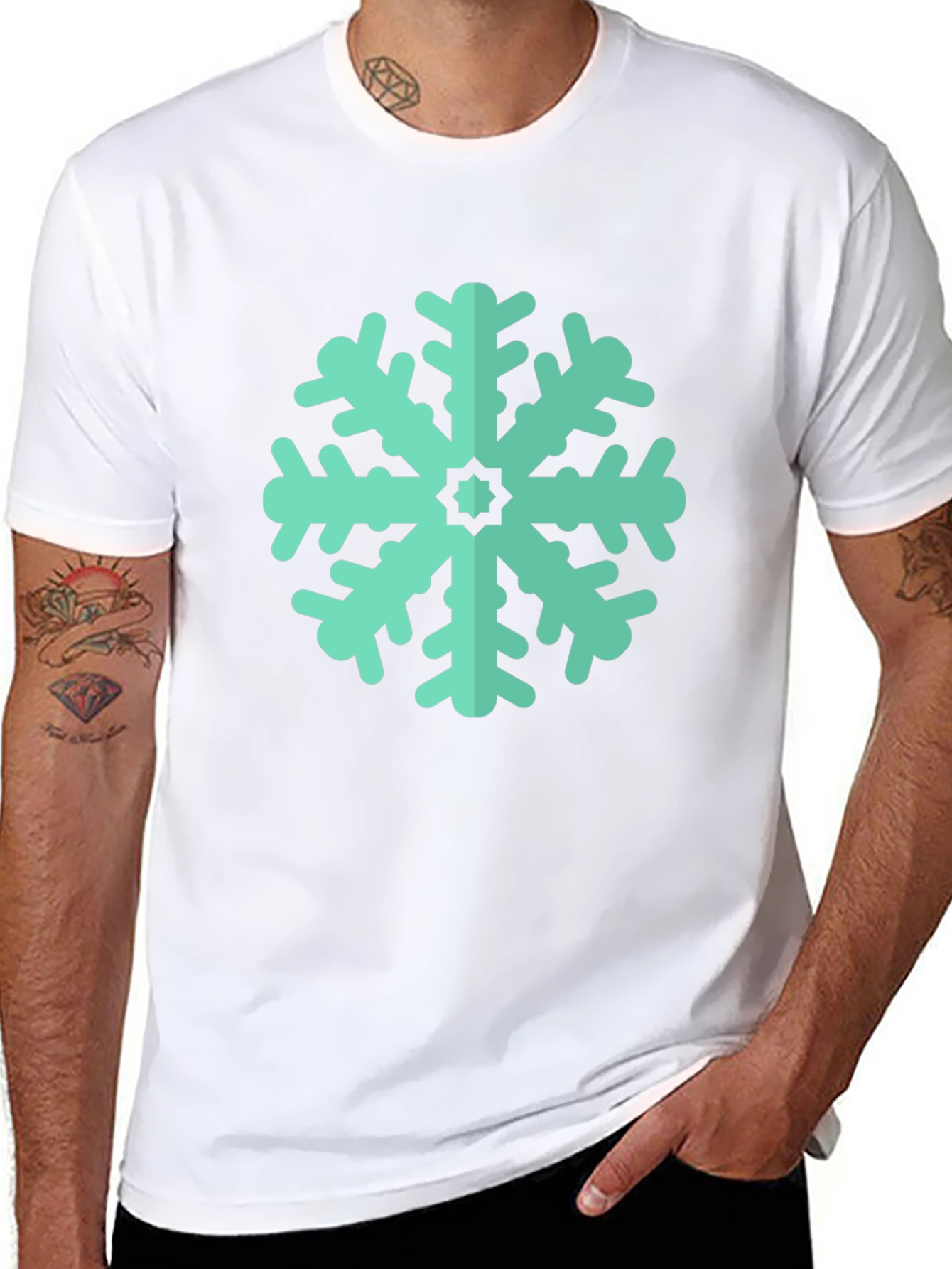 Snowflake Graphic Tee - Stylish Winter Apparel