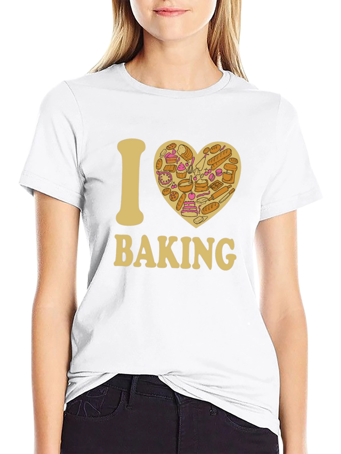 I Heart Baking Black T-Shirt
