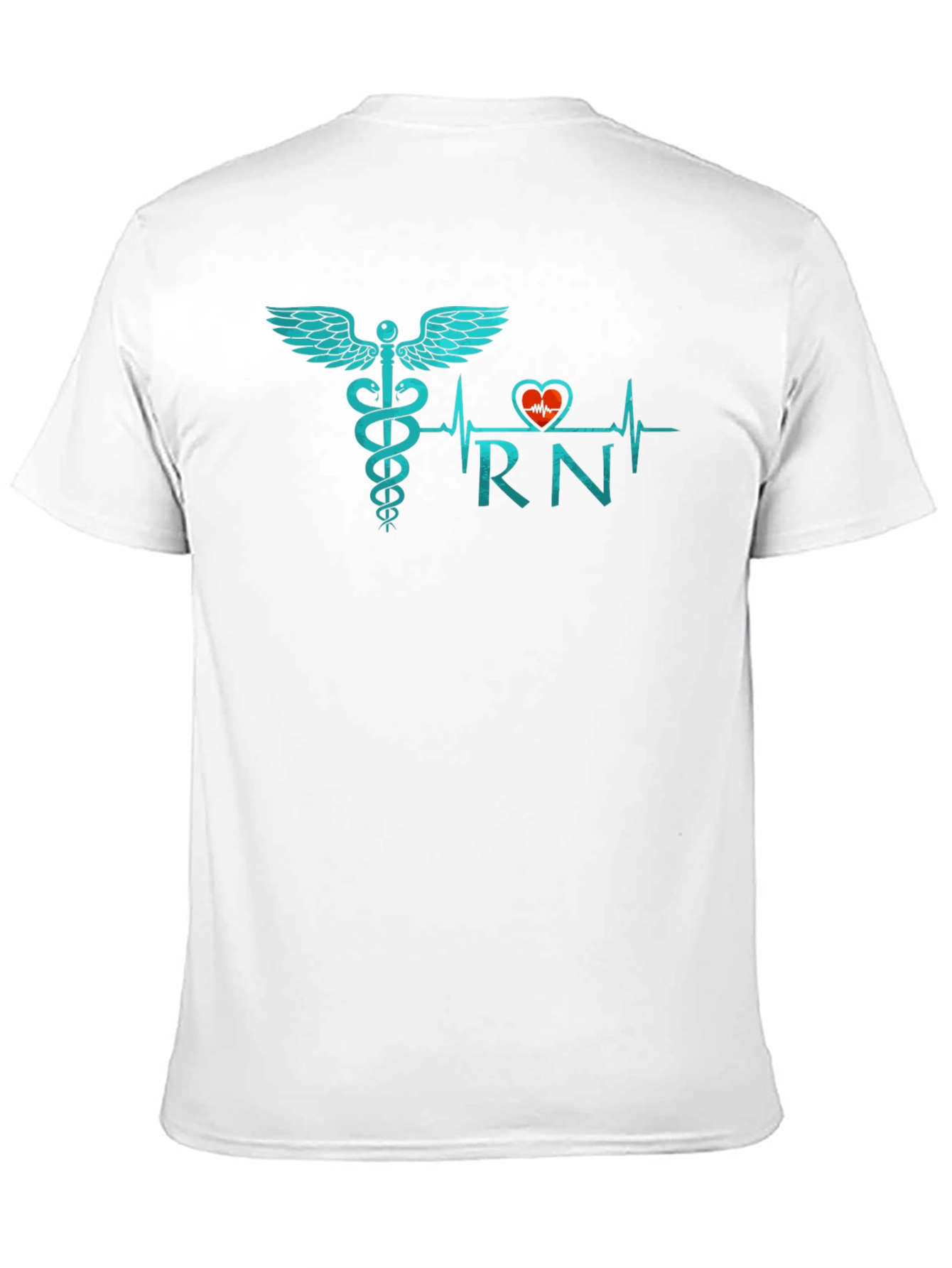 RN Caduceus Heartbeat Black T-Shirt