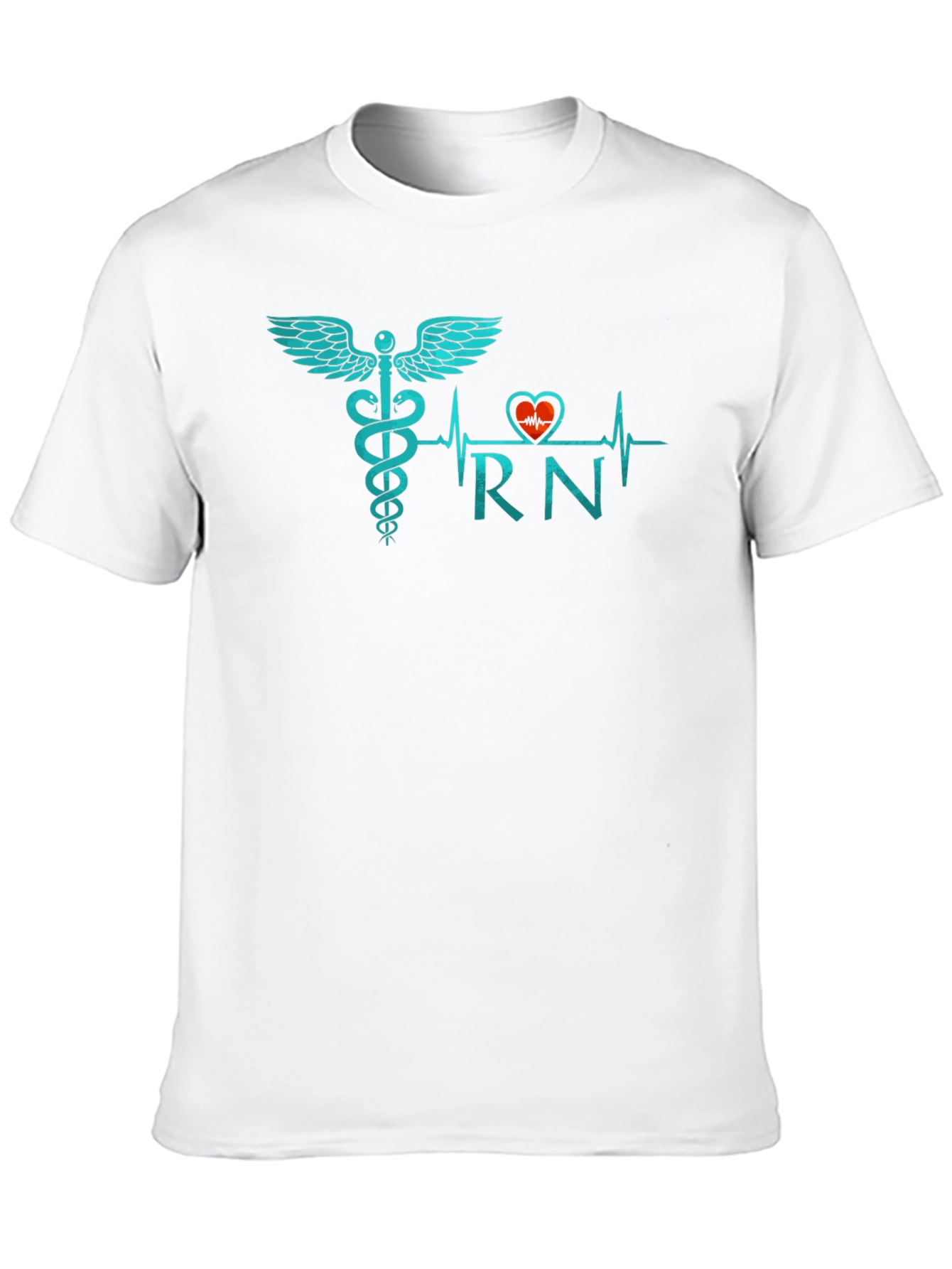 RN Caduceus Heartbeat Black T-Shirt