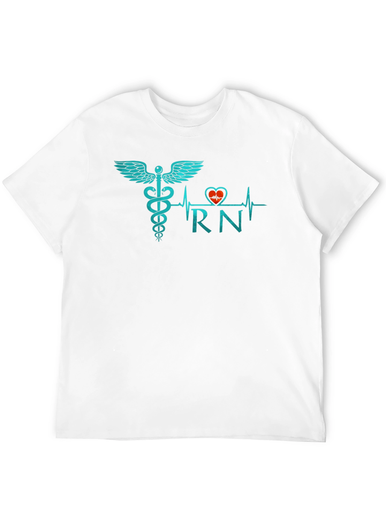 RN Caduceus Heartbeat Black T-Shirt