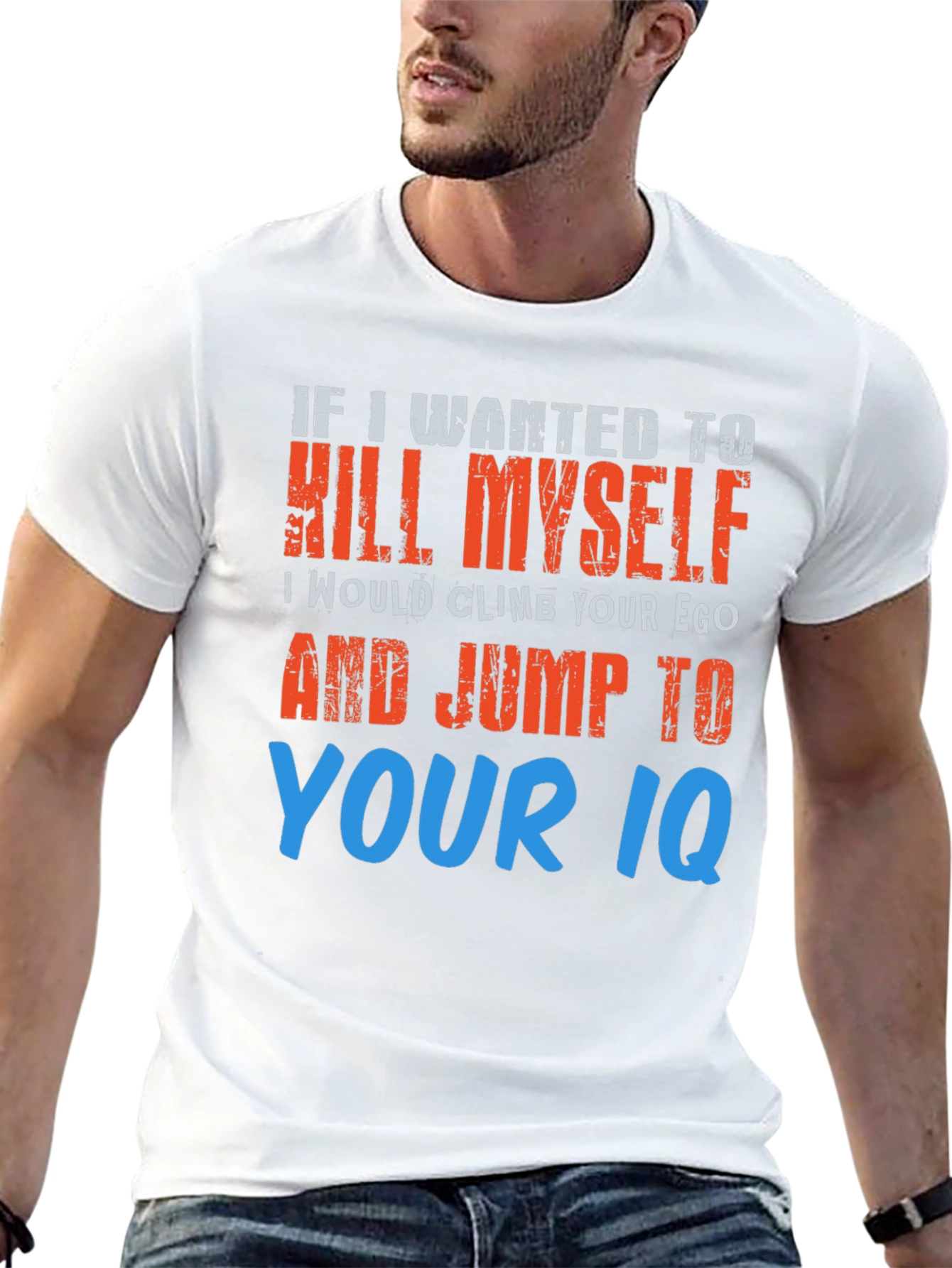 Humorous Graphic T-Shirt - Suicide Joke