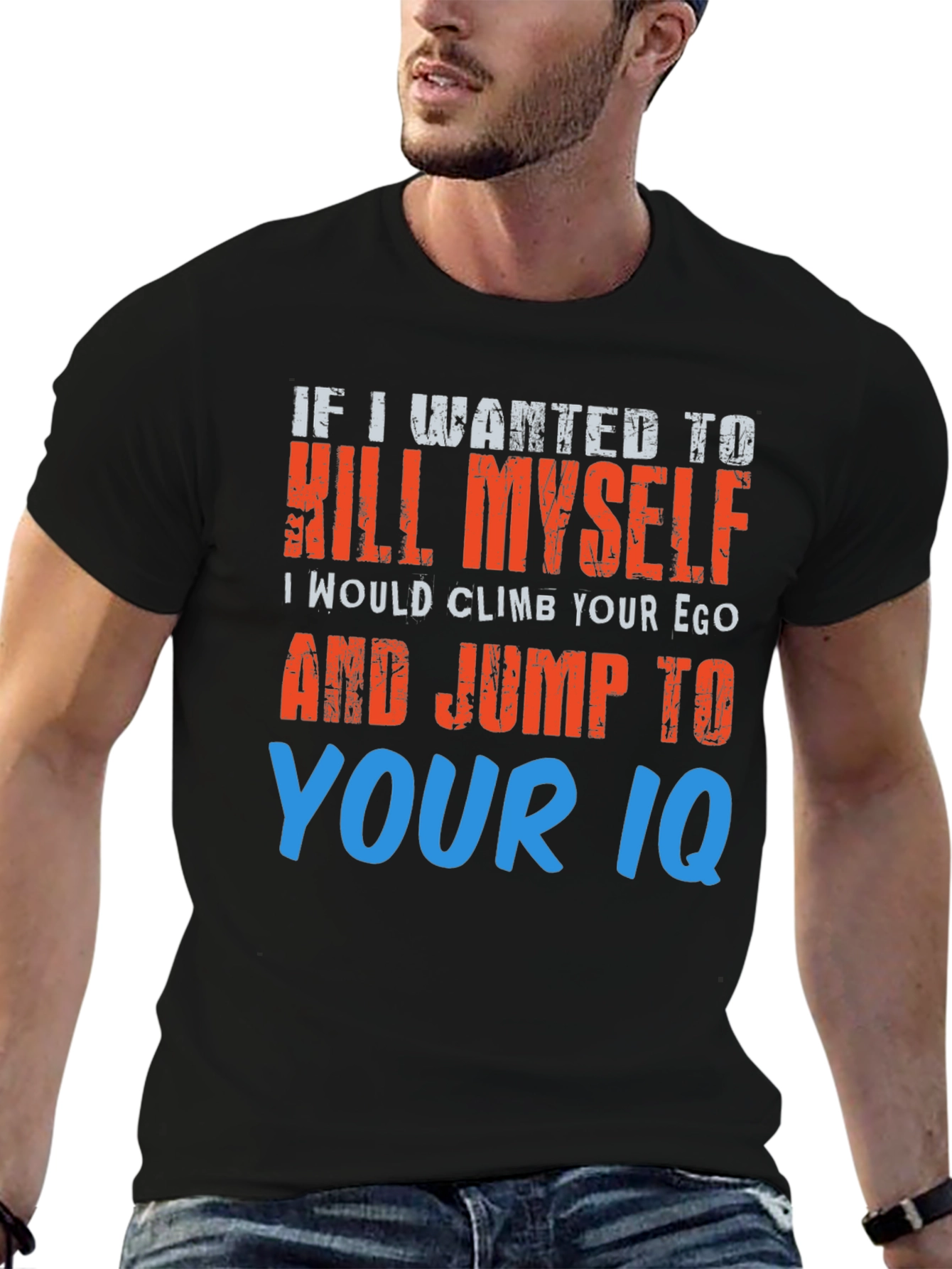 Humorous Graphic T-Shirt - Suicide Joke