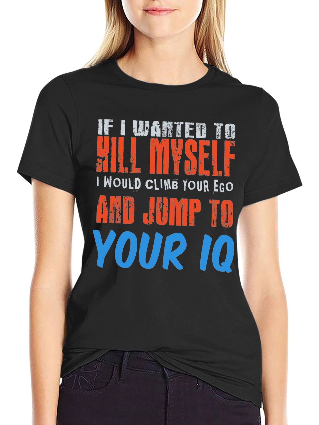 Humorous Graphic T-Shirt - Suicide Joke