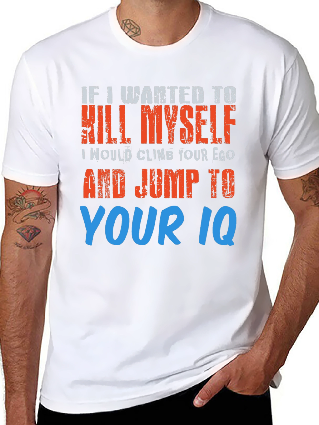 Humorous Graphic T-Shirt - Suicide Joke